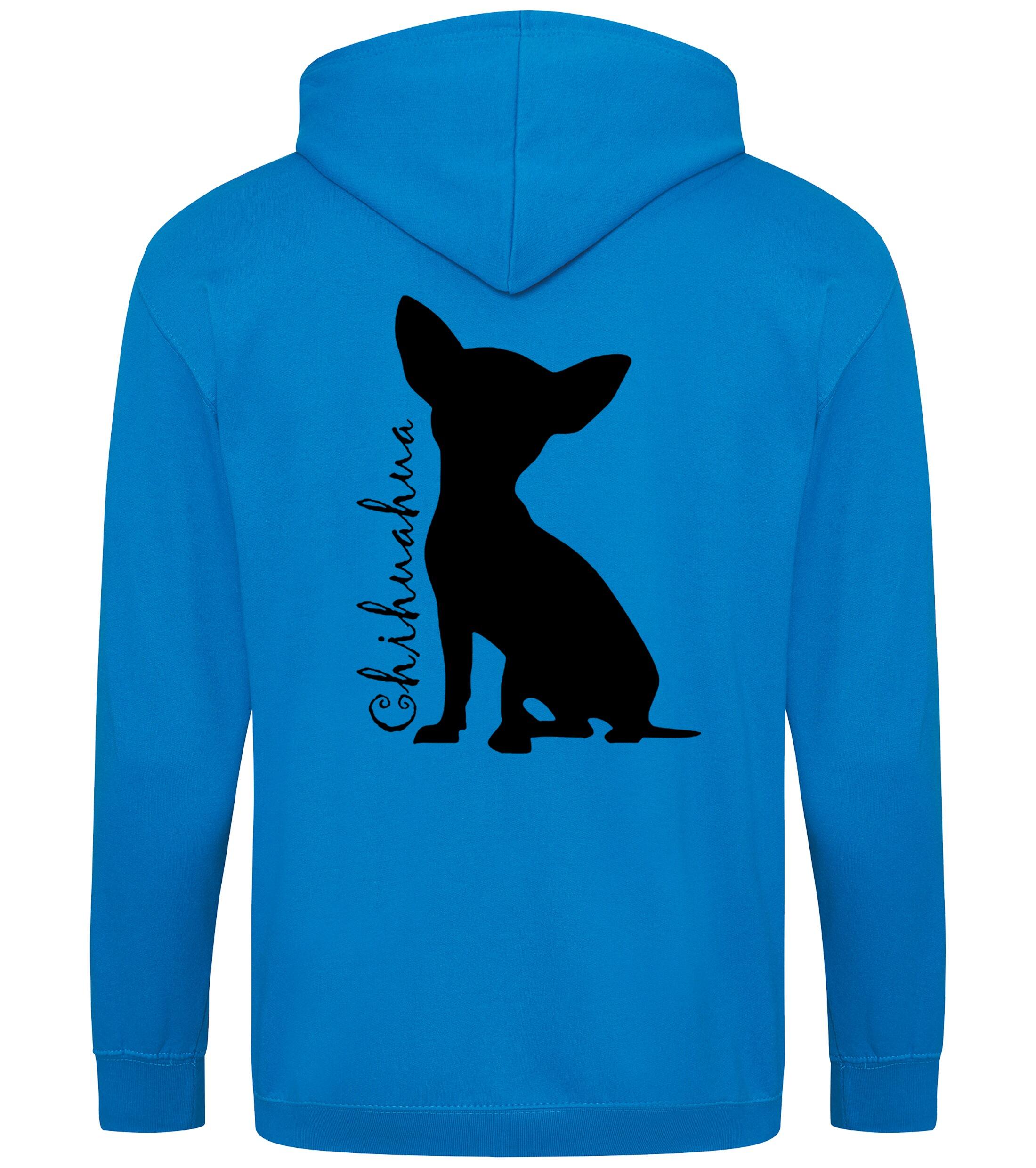 Chihuahua Silhouette Zipped Hoodie – Comfort, Style, and Chihuahua Pride