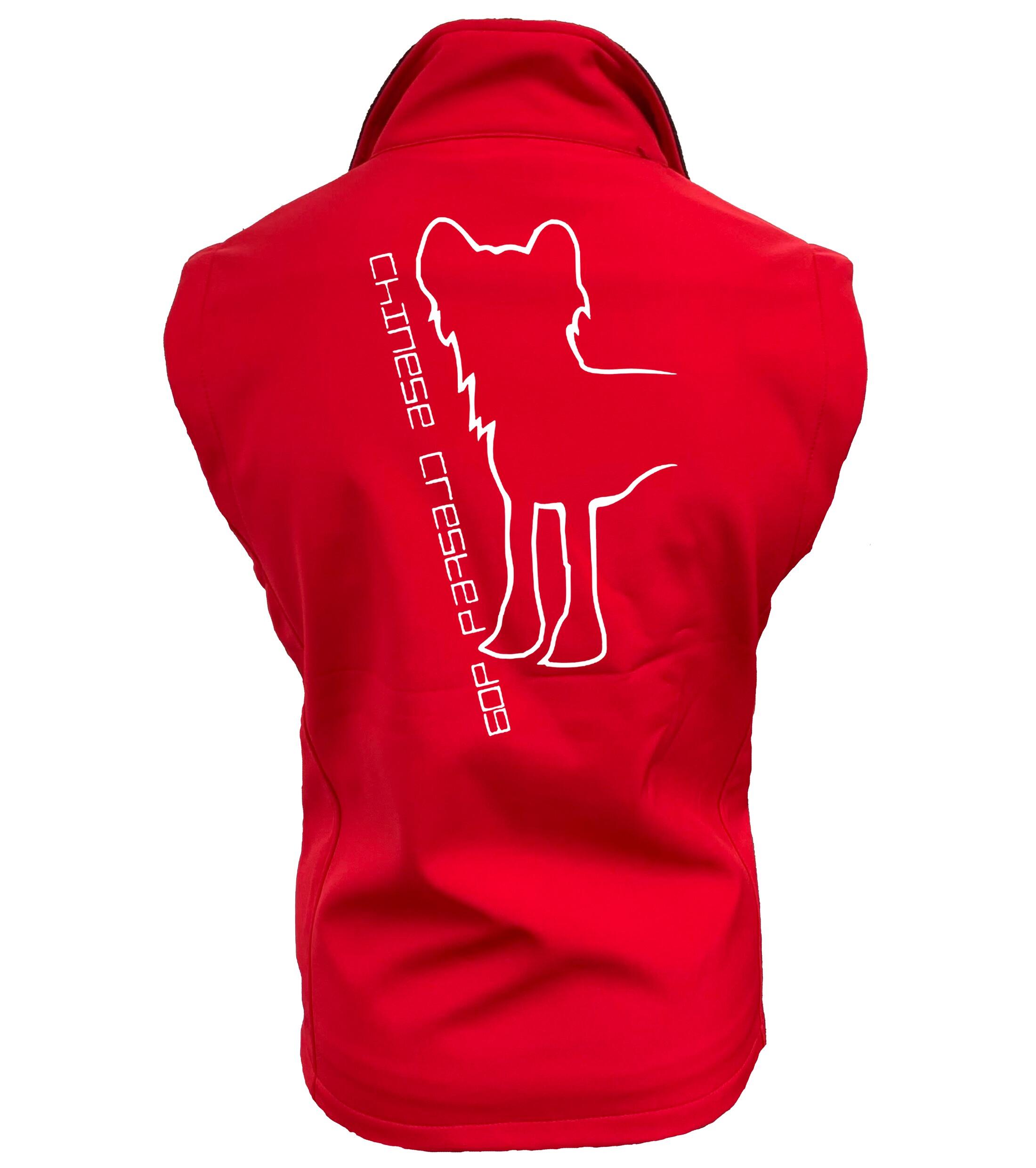 Chinese Crested Dog Breed Design Unisex Softshell Gilet – Style and Practicality for Breed Lovers