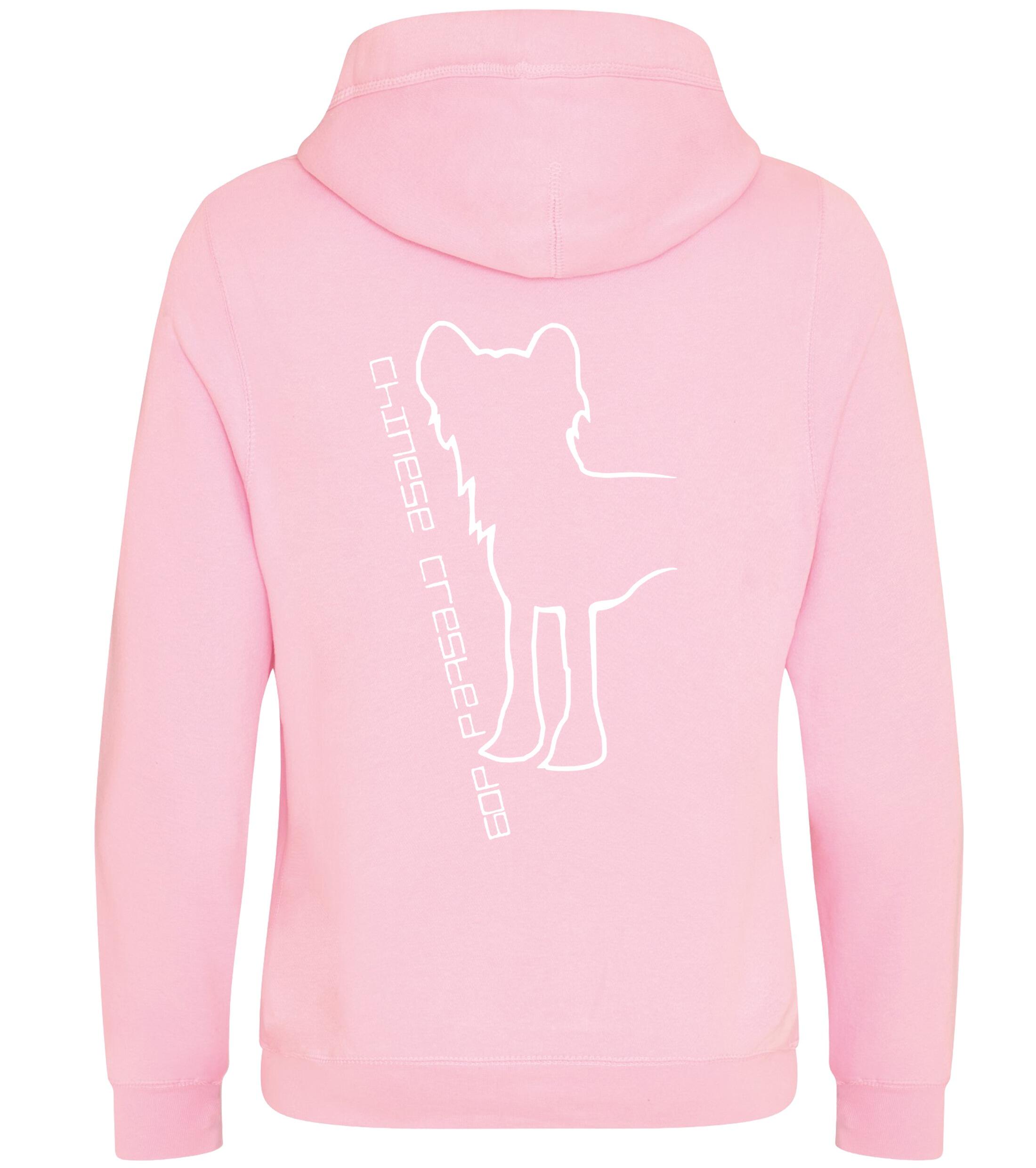 Unisex Crossneck Pullover Hoodie with Chinese Crested Dog Breed Design – A Must-Have for Chinese Crested Fans