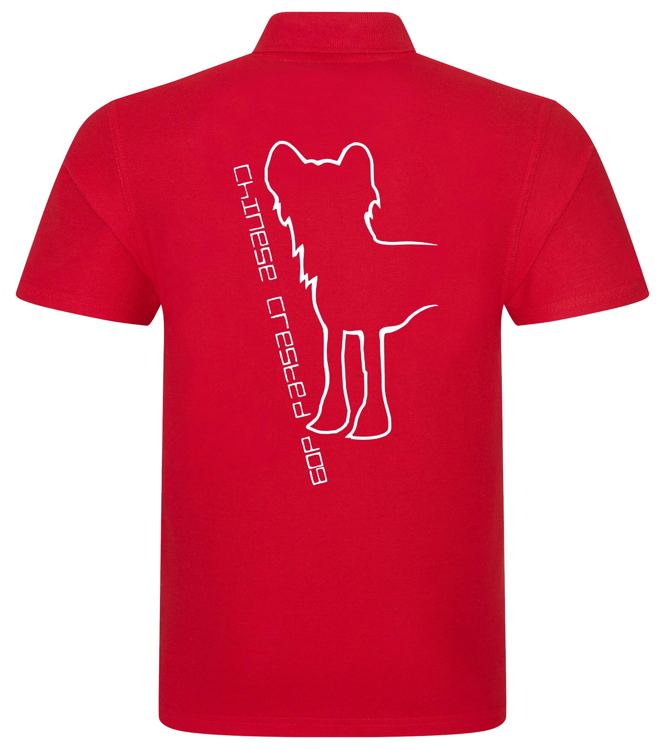 Unisex Cotton Polo with Chinese Crested Dog Breed Design – Style for Every Chinese Crested Enthusiast