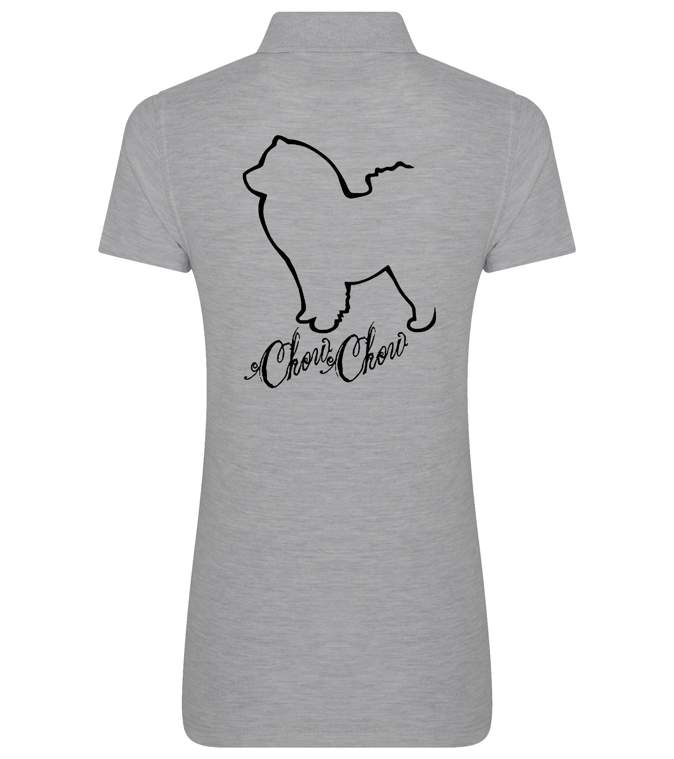 Women’s Cotton Polo with Chow Chow Dog Breed Design – Stylish Comfort for Every Chow Chow Enthusiast