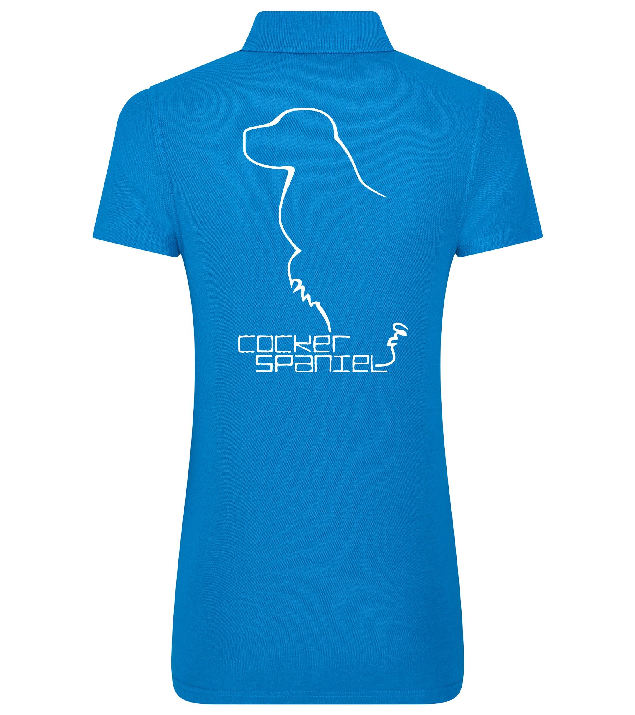 Women’s Cotton Polo with Cocker Spaniel Dog Breed Design – Comfort for Every Cocker Spaniel Enthusiast