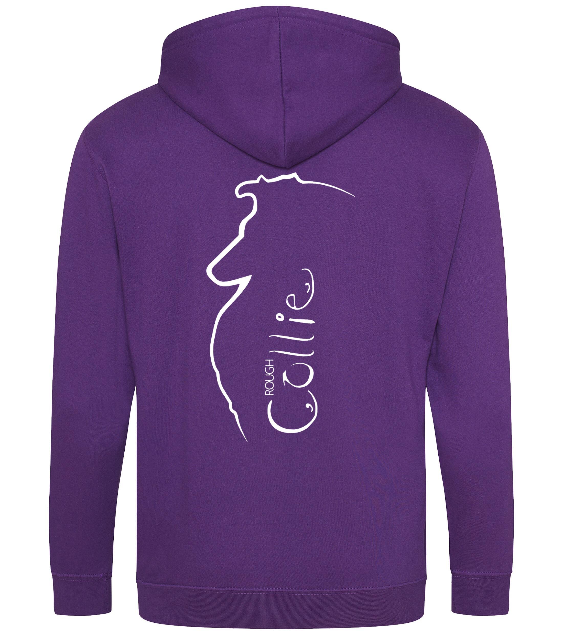 Collie (Rough) Dog Breed Design Zipped Hoodie – Comfort, Style, and Rough Collie Pride