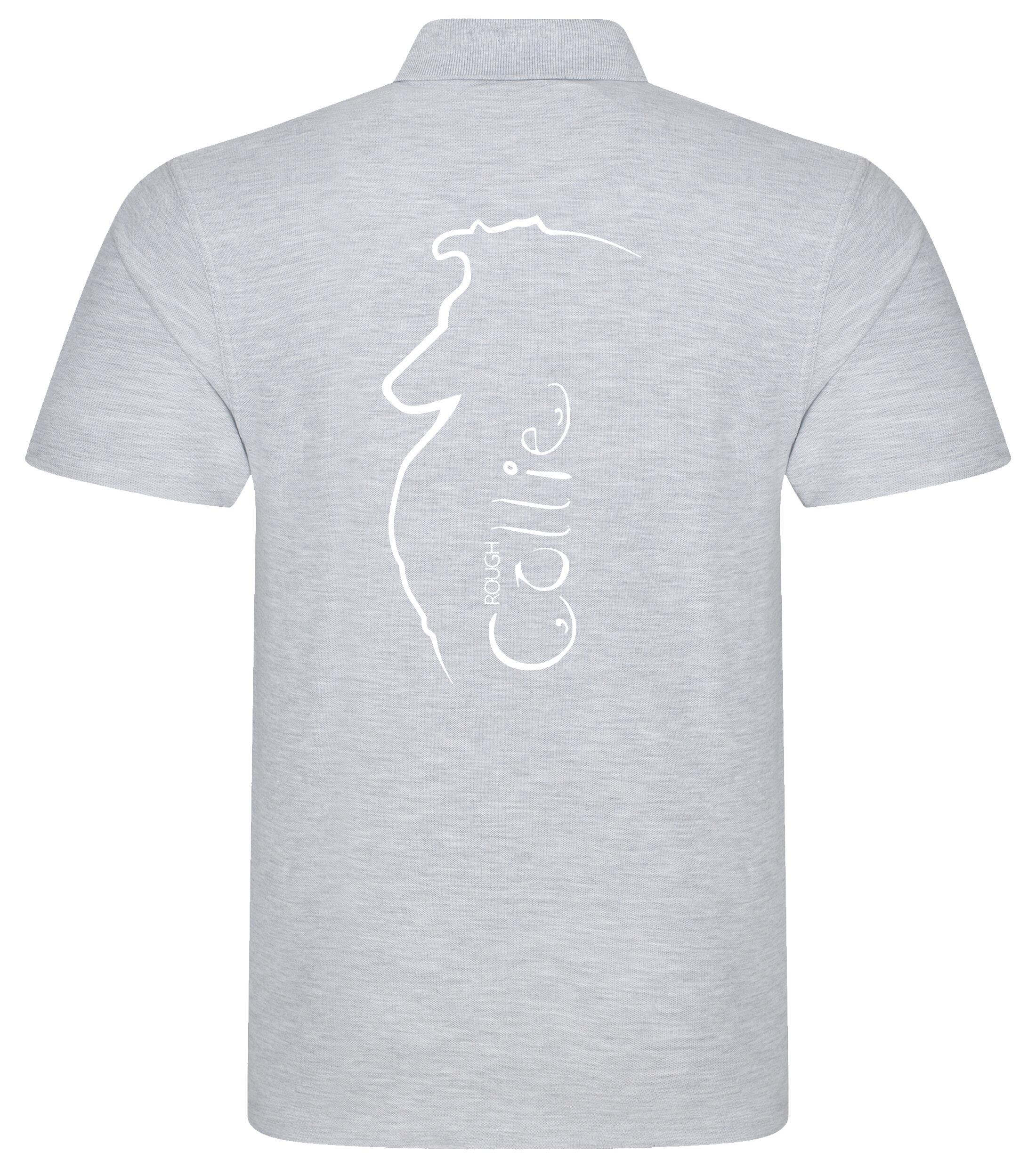 Unisex Cotton Polo with Collie (Rough) Dog Breed Design – Style for Every Rough Collie Enthusiast
