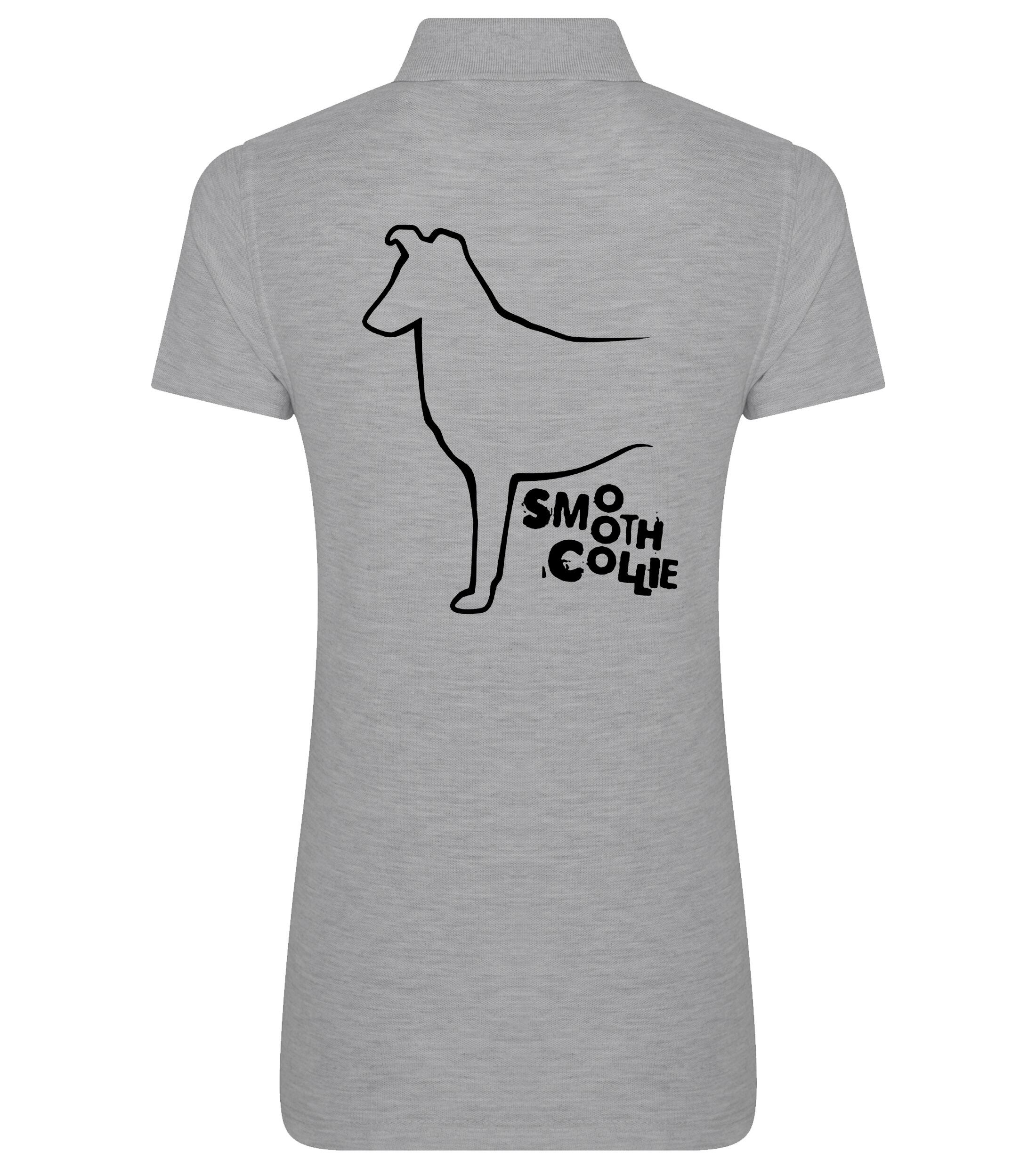 Women’s Cotton Polo with Collie (Smooth) Dog Breed Design – Stylish for Every Collie Enthusiast