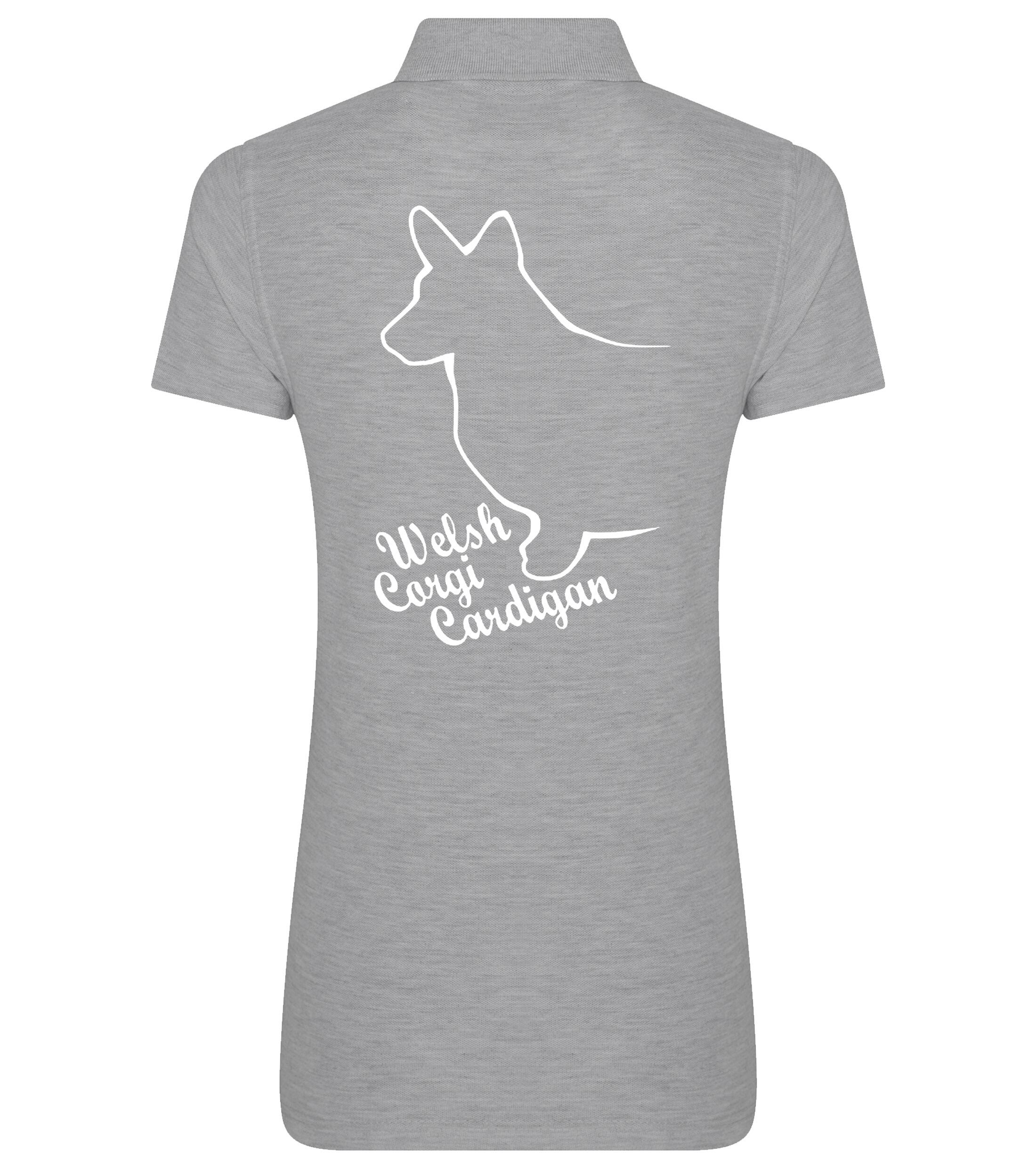 Women’s Cotton Polo with Corgi Cardigan (Welsh) Dog Breed Design – Comfort for all Corgi Enthusiast