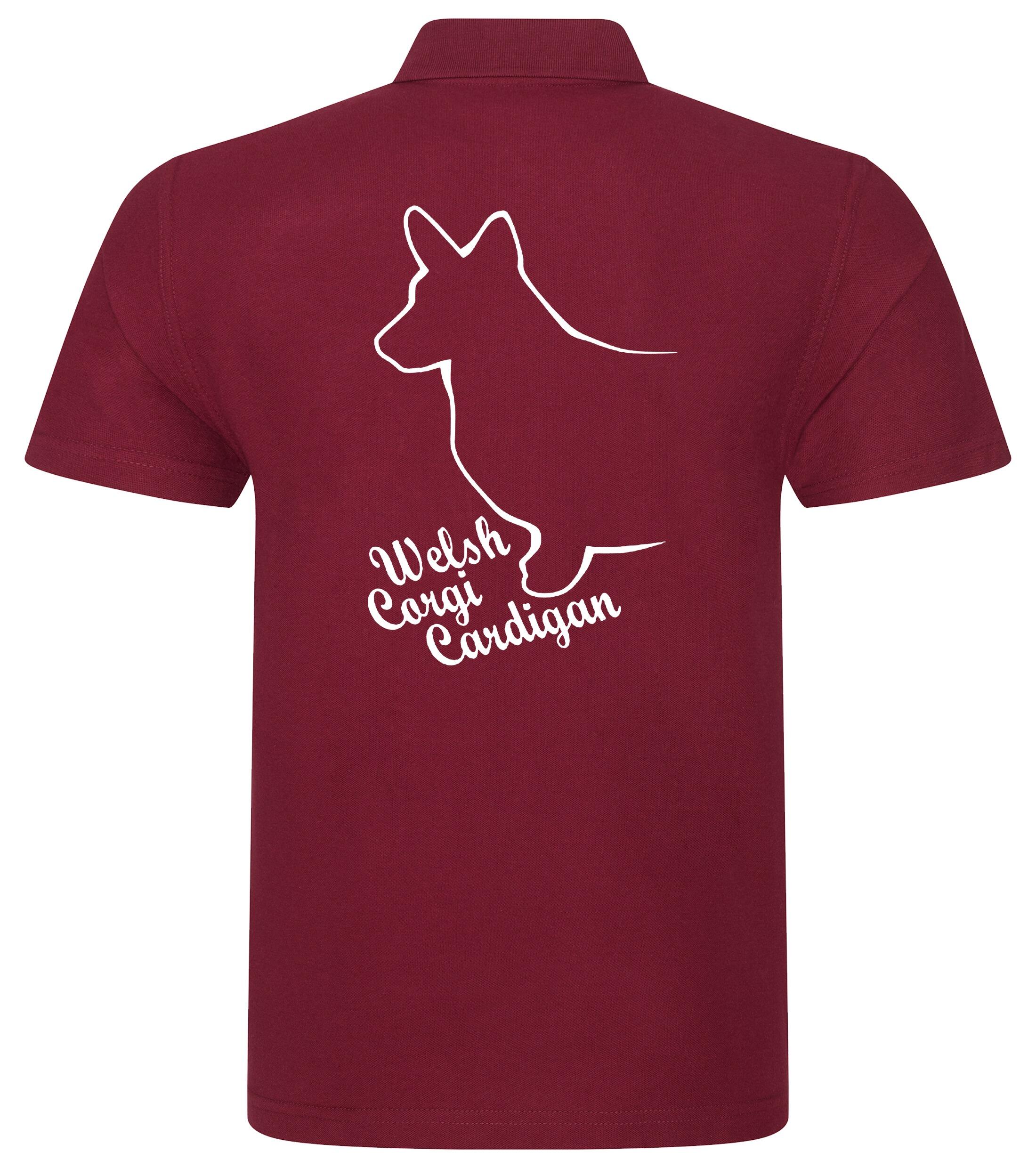 Unisex Cotton Polo with Corgi Cardigan (Welsh) Dog Breed Design – Style for Every Corgi Enthusiast