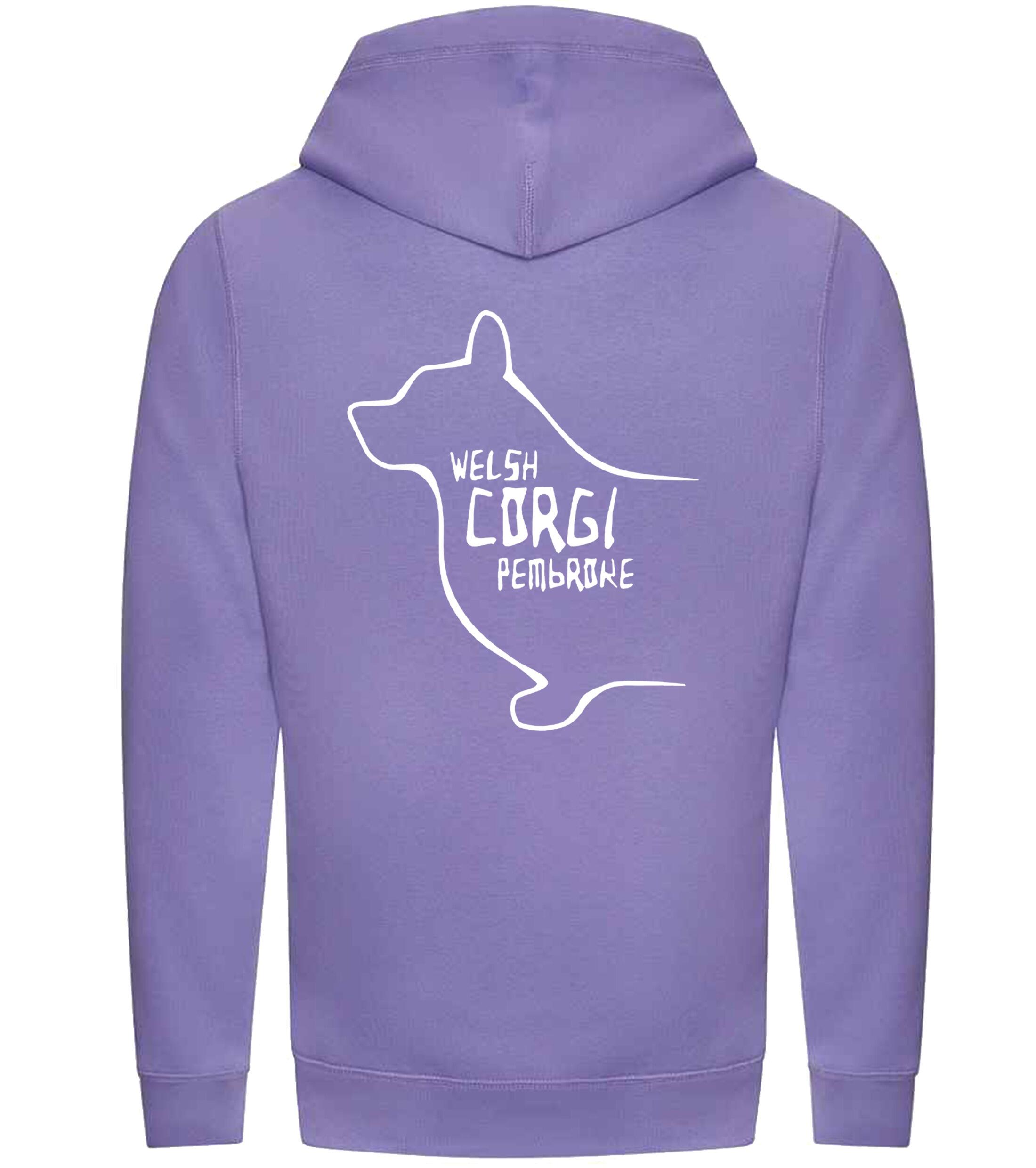 Unisex Crossneck Pullover Hoodie with Corgi Pembroke (Welsh) Dog Breed Design