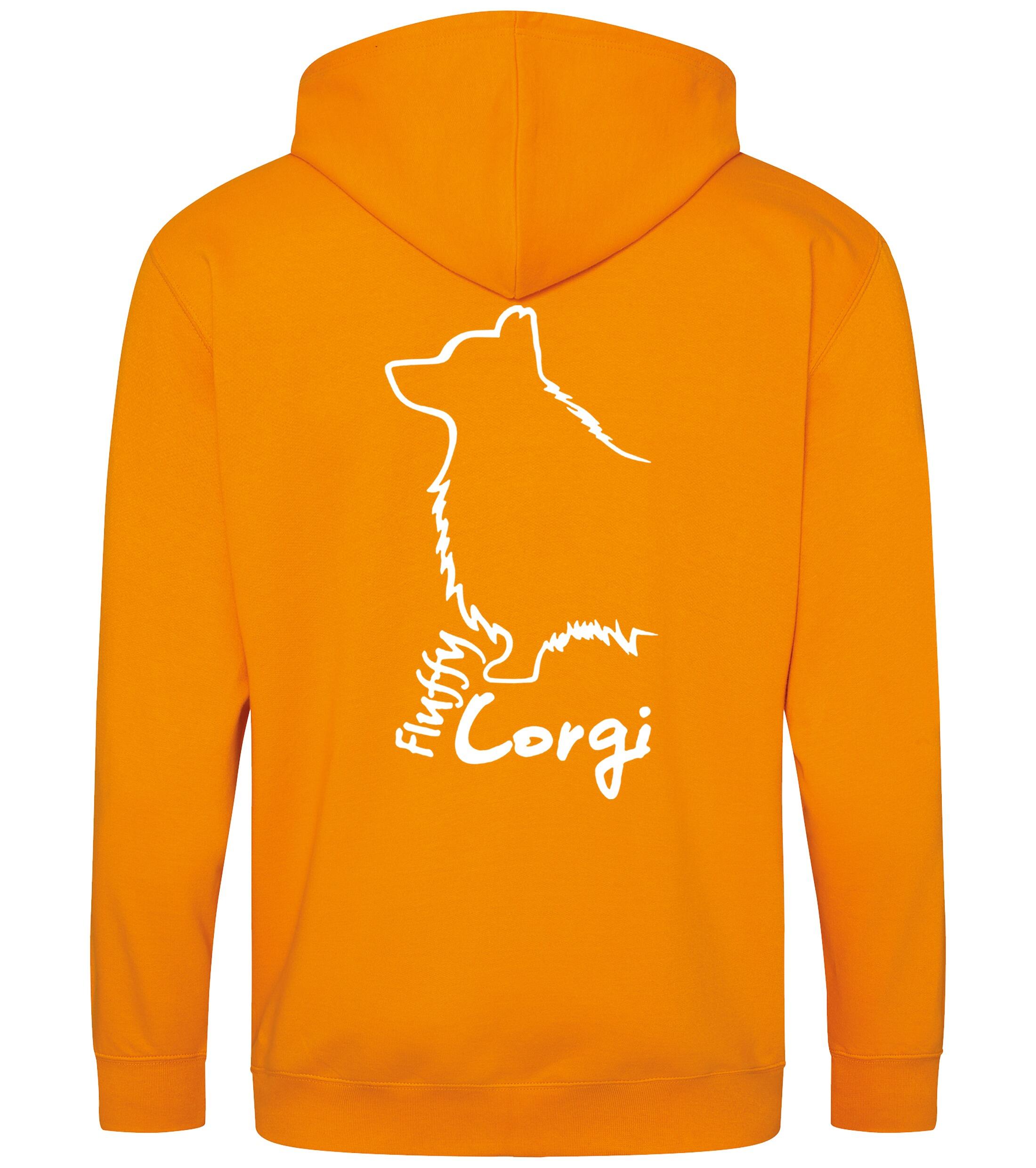 Corgi Fluffy Dog Breed Design Zipped Hoodie – Comfort, Style, and Corgi Pride