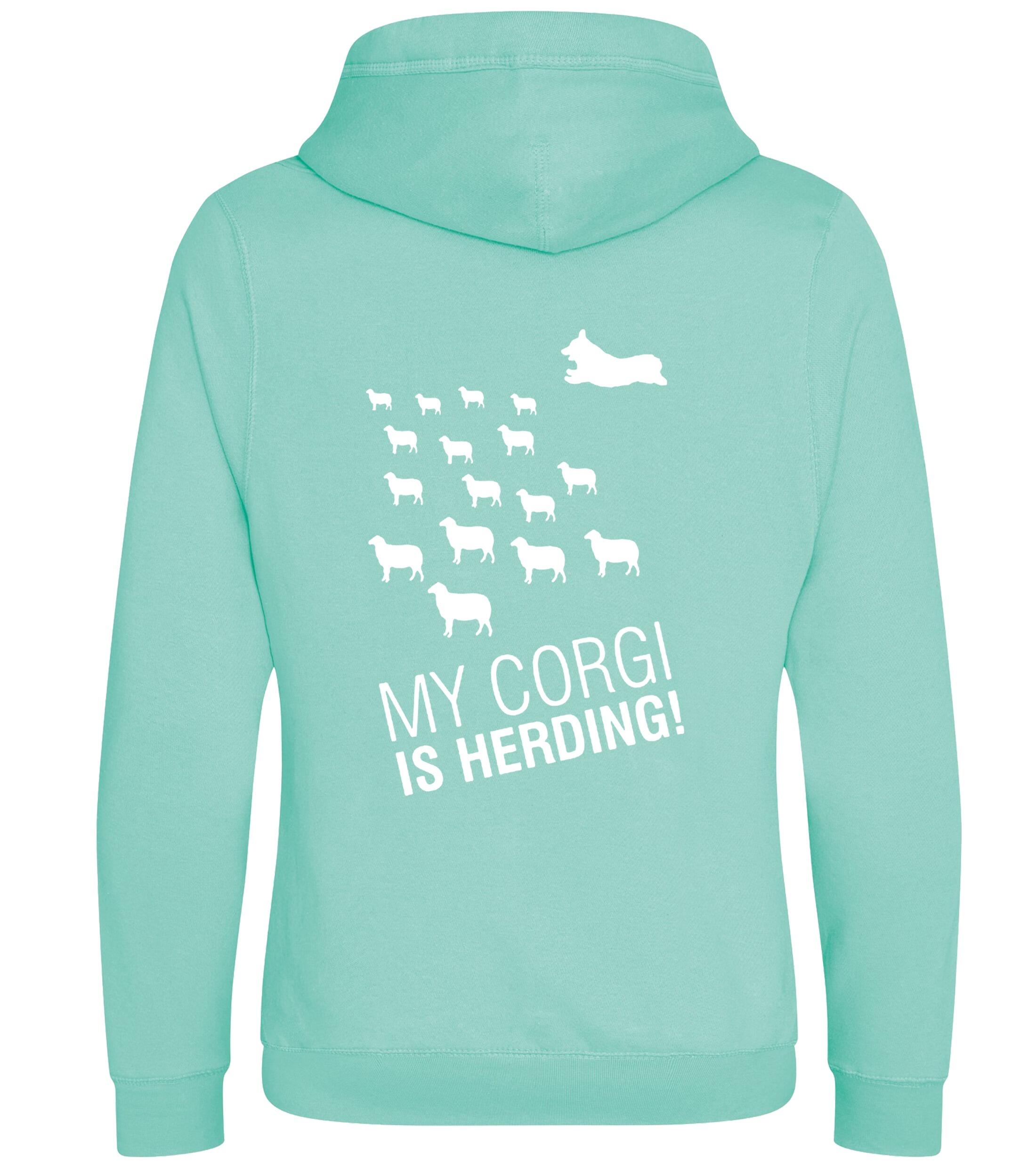 Unisex Crossneck Pullover Hoodie with Corgi Herding Dog Breed Design – Comfort for Corgi Herding Lovers
