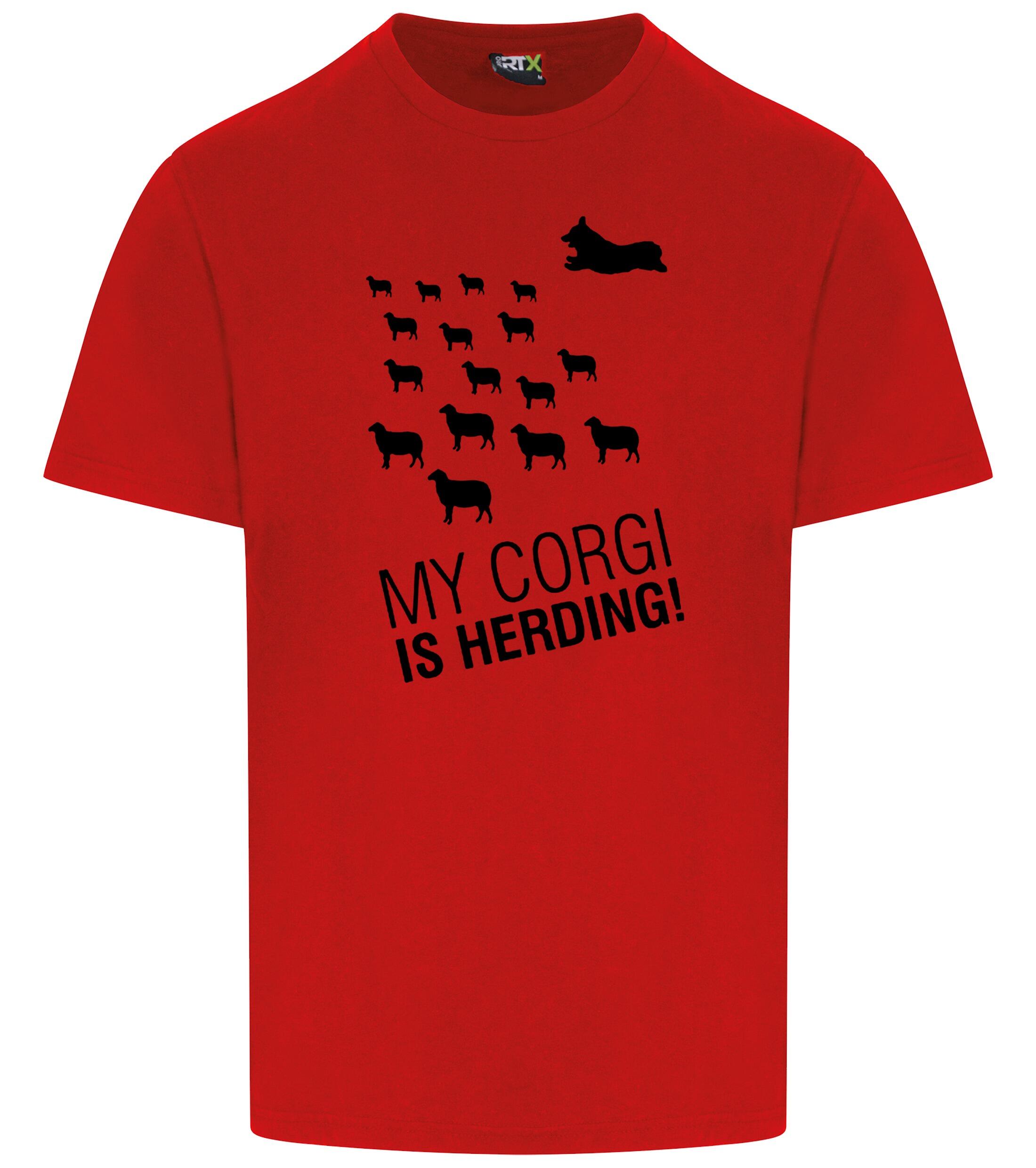 Unisex Roundneck T-shirt with Corgi Herding Dog Breed Design – Casual Style for Corgi Herding Fans