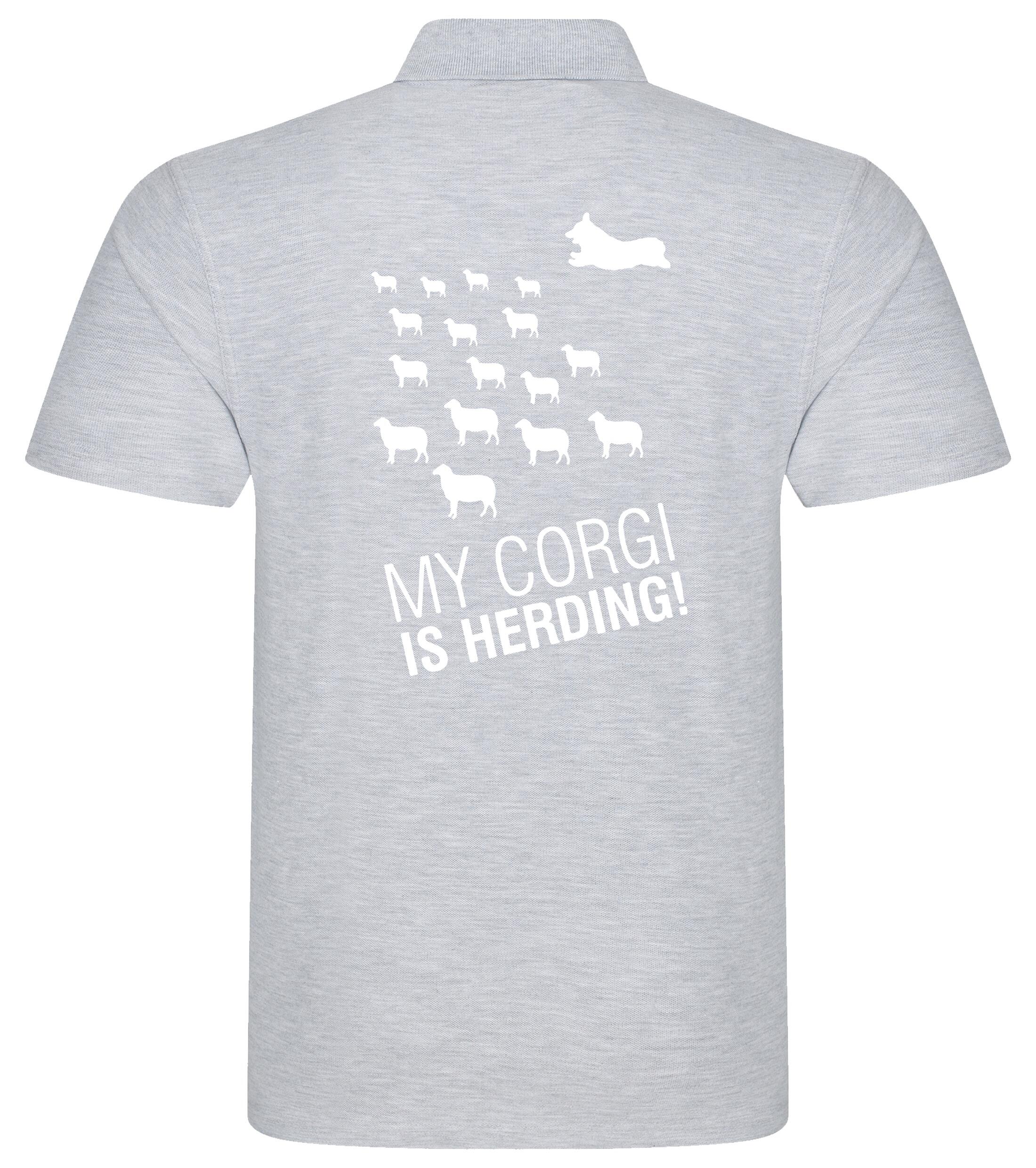 Unisex Cotton Polo with Corgi Herding Dog Breed Design – Style for Every Corgi Herding Enthusiast