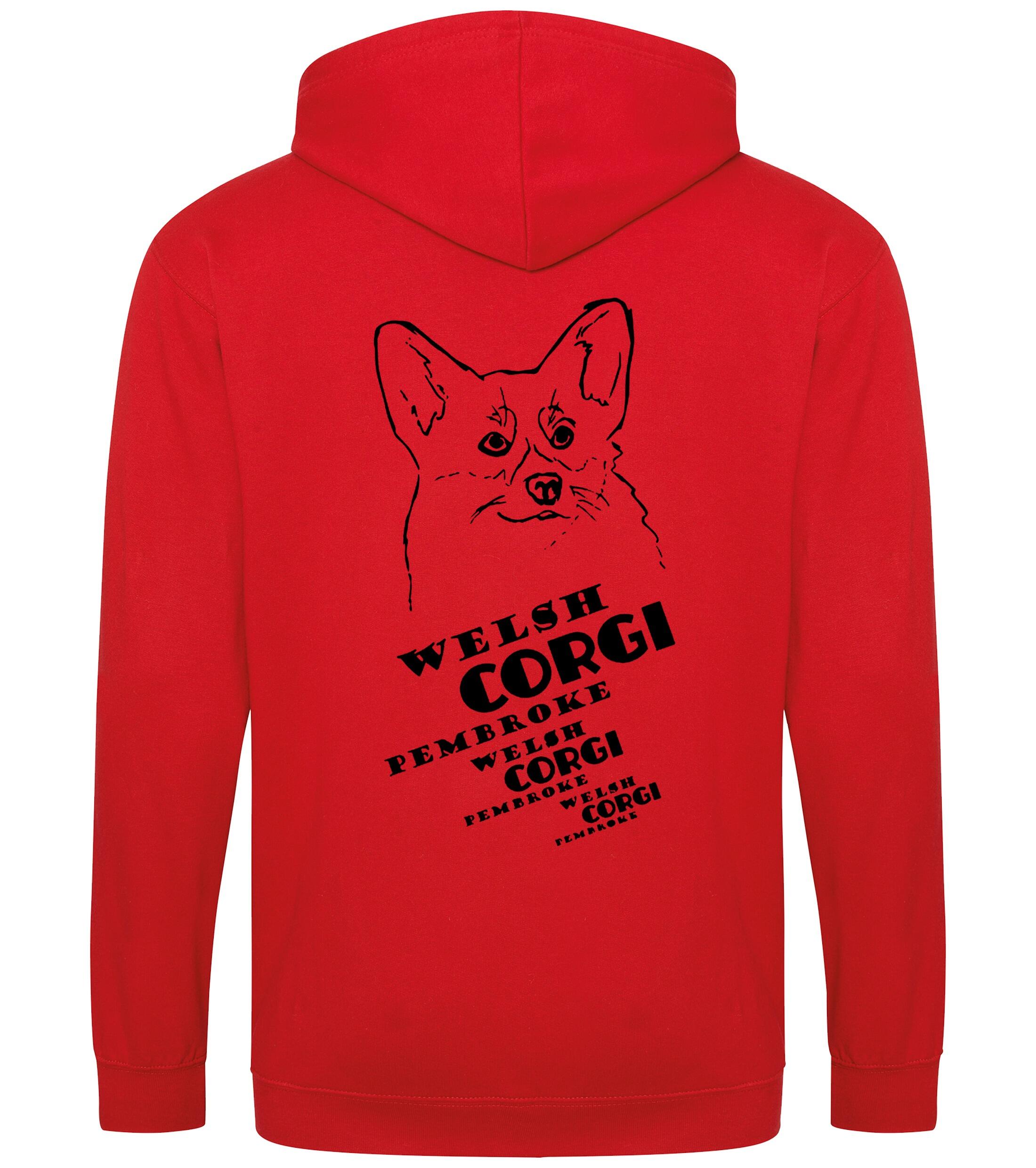 Corgi Pembroke (Face) Dog Breed Design Zipped Hoodie – Comfort, Style, and Corgi Pride