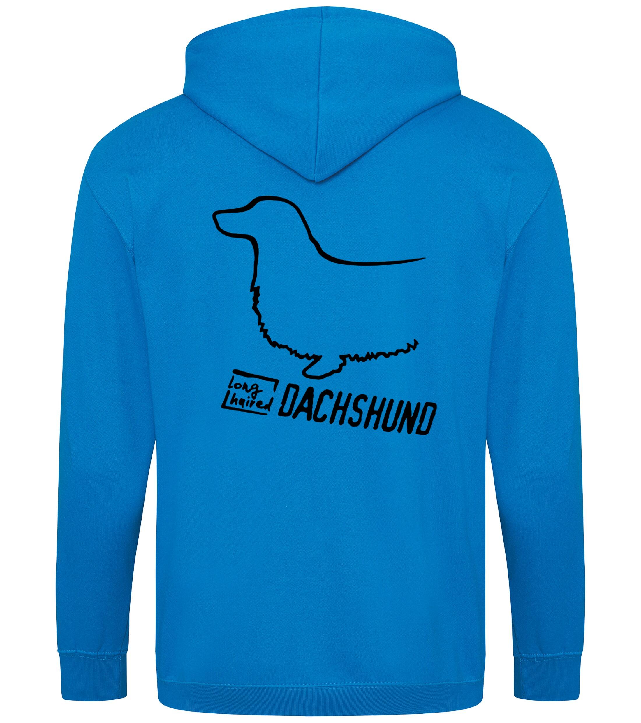 Dachshund (Longhaired) Dog Breed Design Zipped Hoodie – Comfort, Style, and Dachshund Pride
