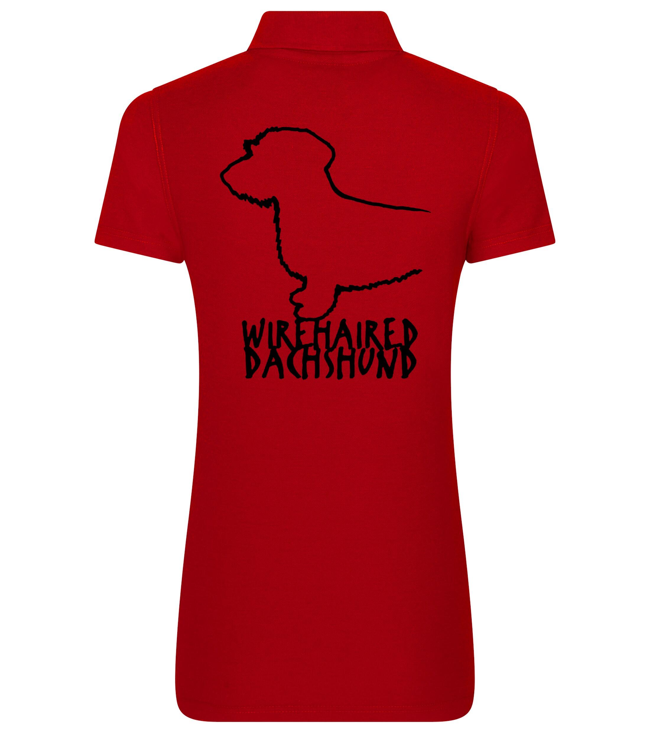 Dachshund (Wirehaired) Dog Breed Design Women’s Cotton Polo – Elegance for Dachshund Lovers