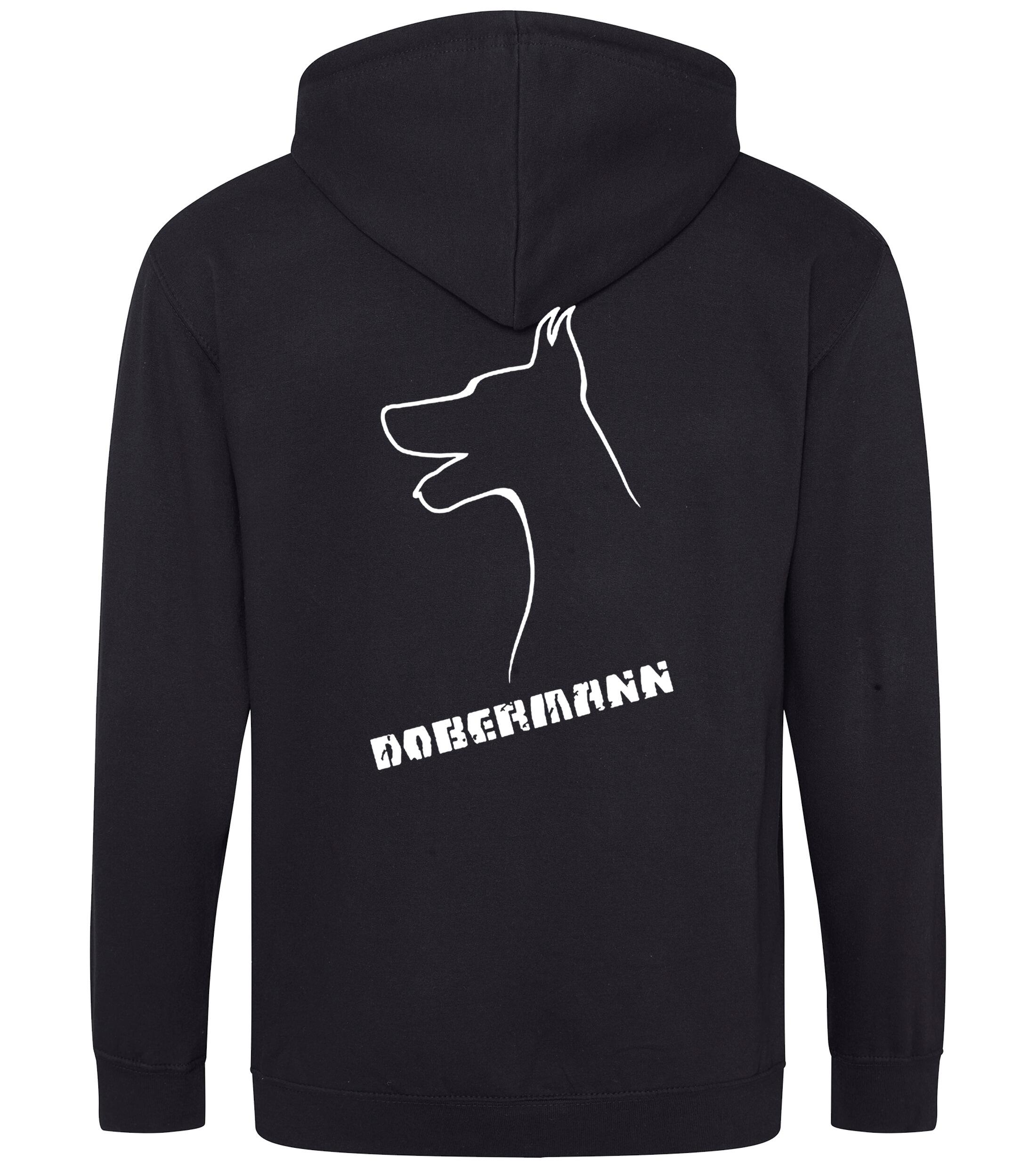 Dobermann (Head) Zipped Hoodie – Comfort, Style, and Dobermann Pride