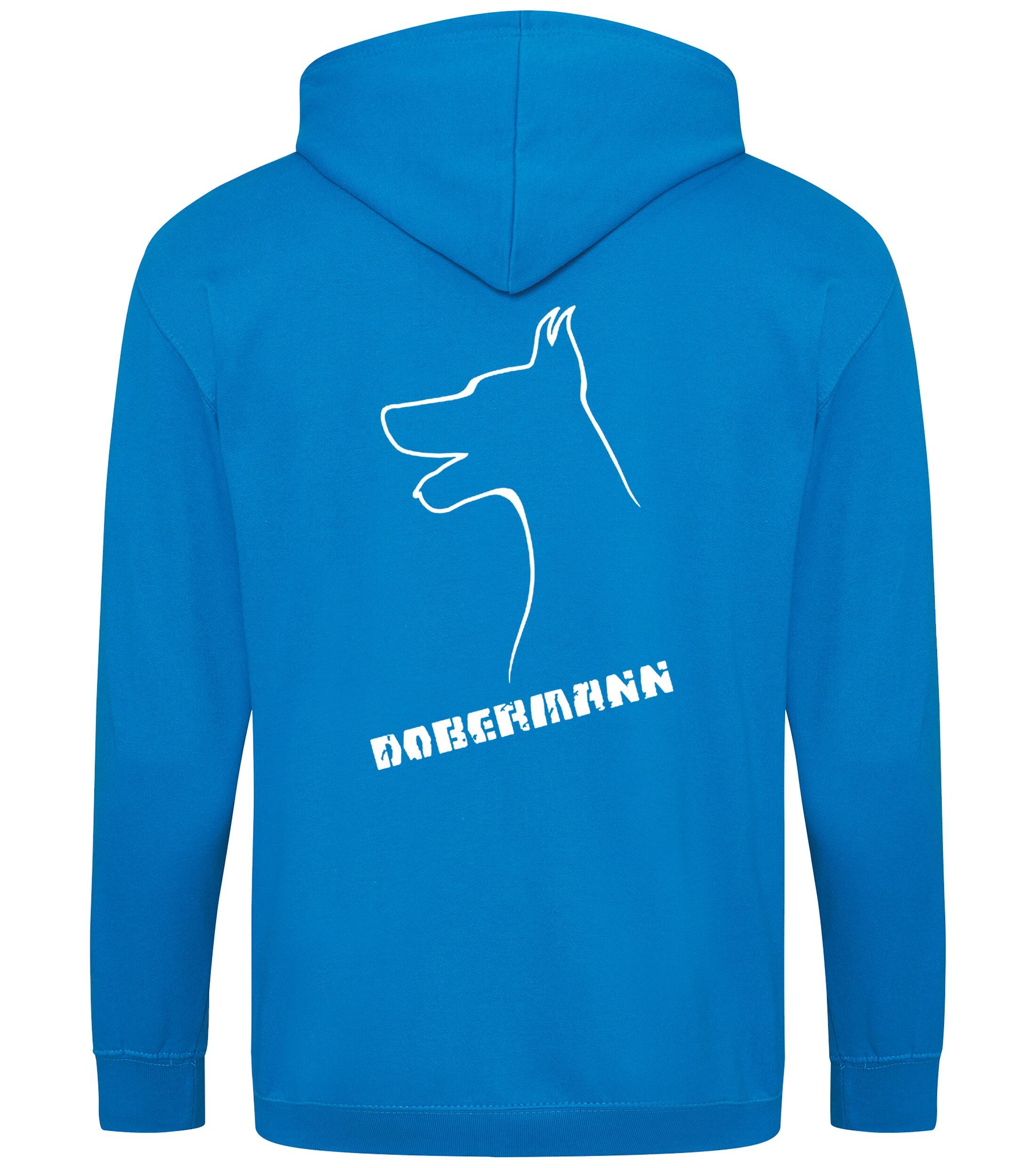 Dobermann (Head) Zipped Hoodie – Comfort, Style, and Dobermann Pride