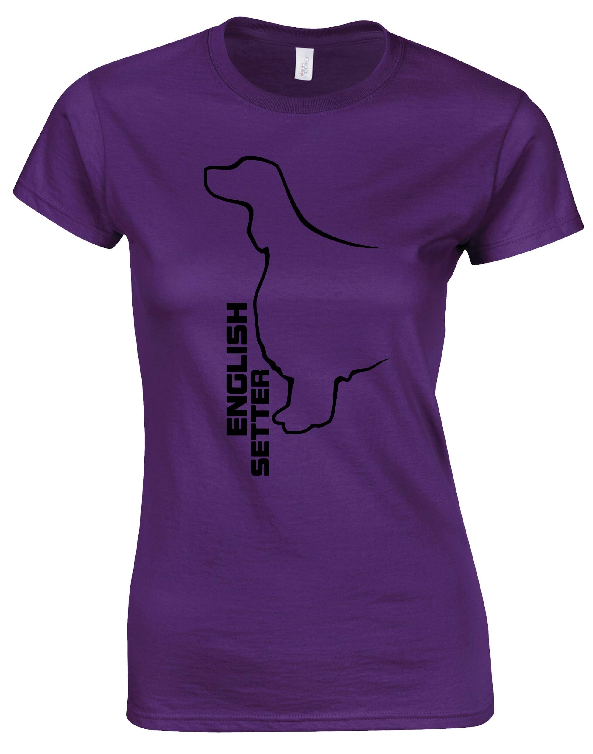 Female Roundneck T-shirt with English Setter Design – Style for Every Setter Enthusiast