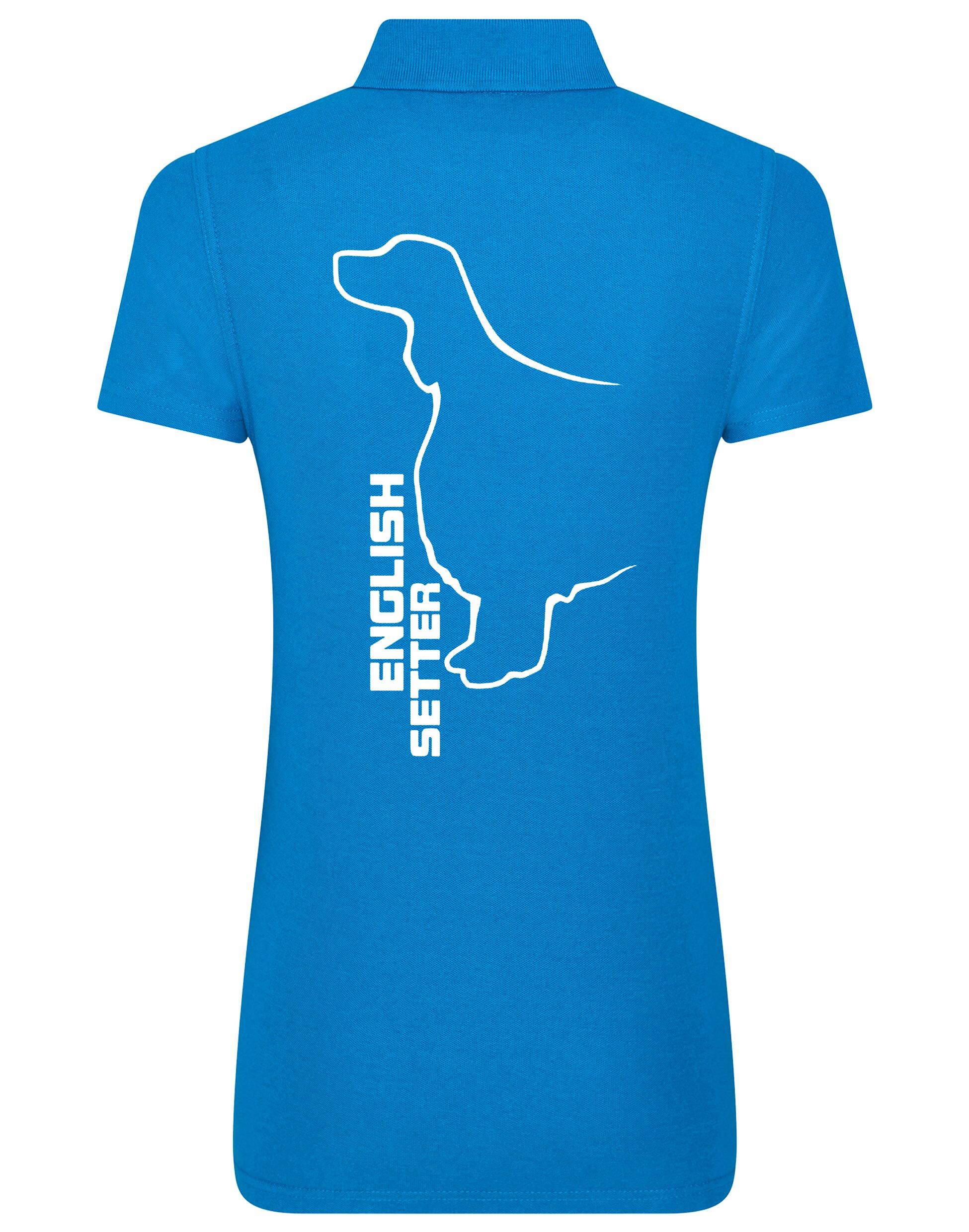 Women’s Cotton Polo with English Setter Design – A Stylish Must-Have for Setter Enthusiasts