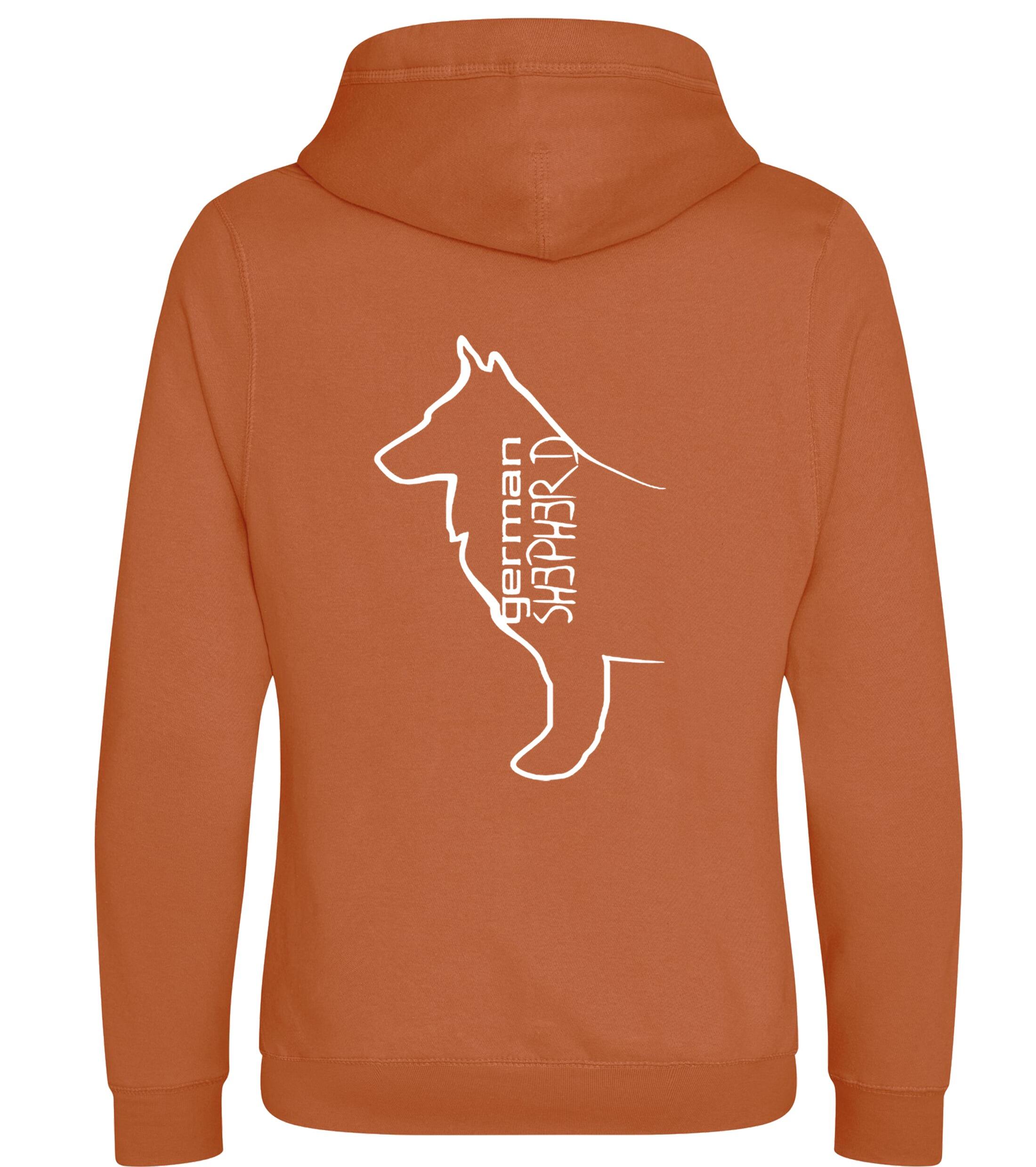 German Shepherd Outline Unisex Crossneck Pullover Hoodie – A Must-Have for German Shepherd Fans