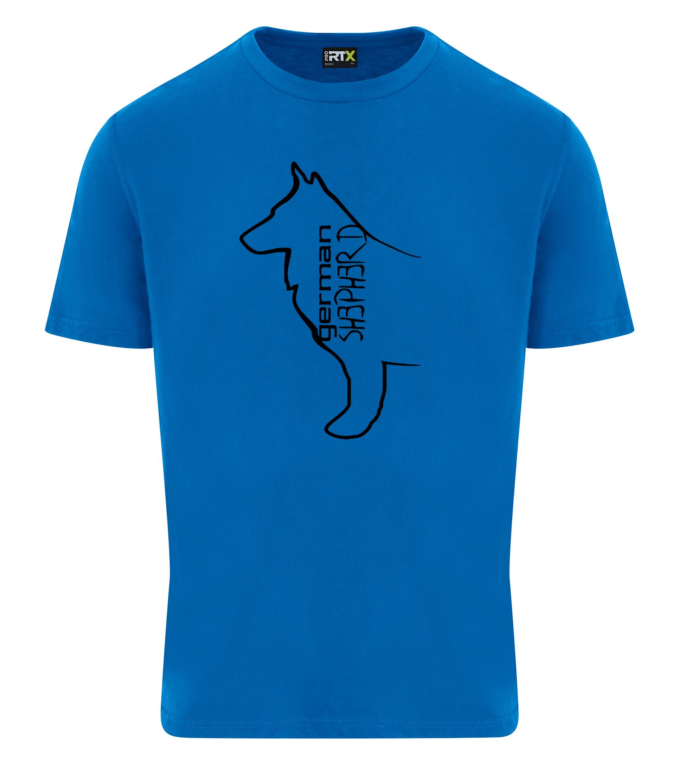 German Shepherd Outline Unisex Roundneck T-shirt – Style for Every Shepherd Enthusiast