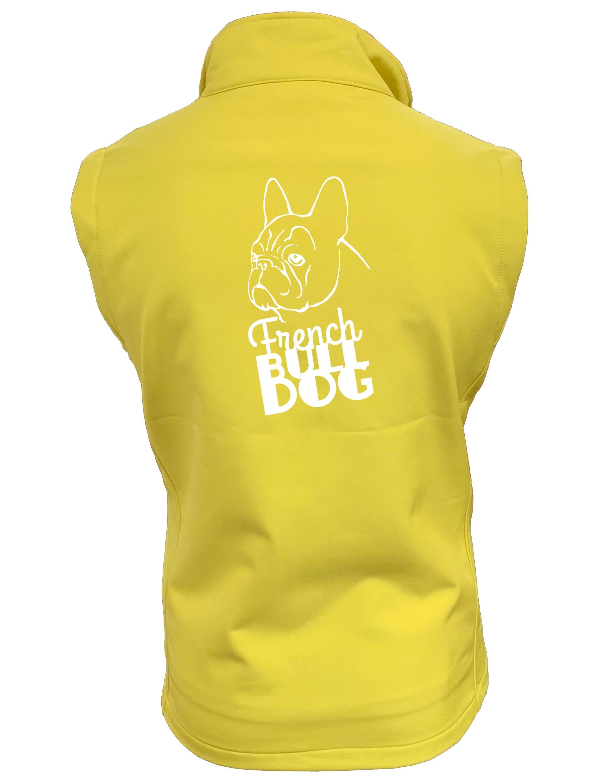 French Bulldog (Head) Design Unisex Softshell Gilet – Functional Style for French Bulldog Enthusiasts