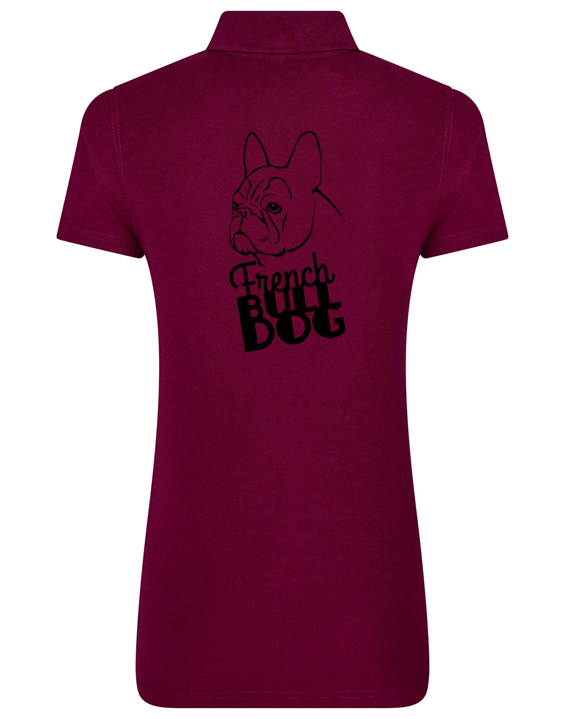 Women’s Cotton Polo with French Bulldog (Head) Design – Chic Style for Frenchie Fans