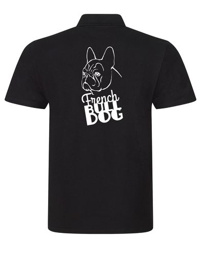 Unisex Cotton Polo with French Bulldog (Head) Design – Style and Comfort for Frenchie Fans