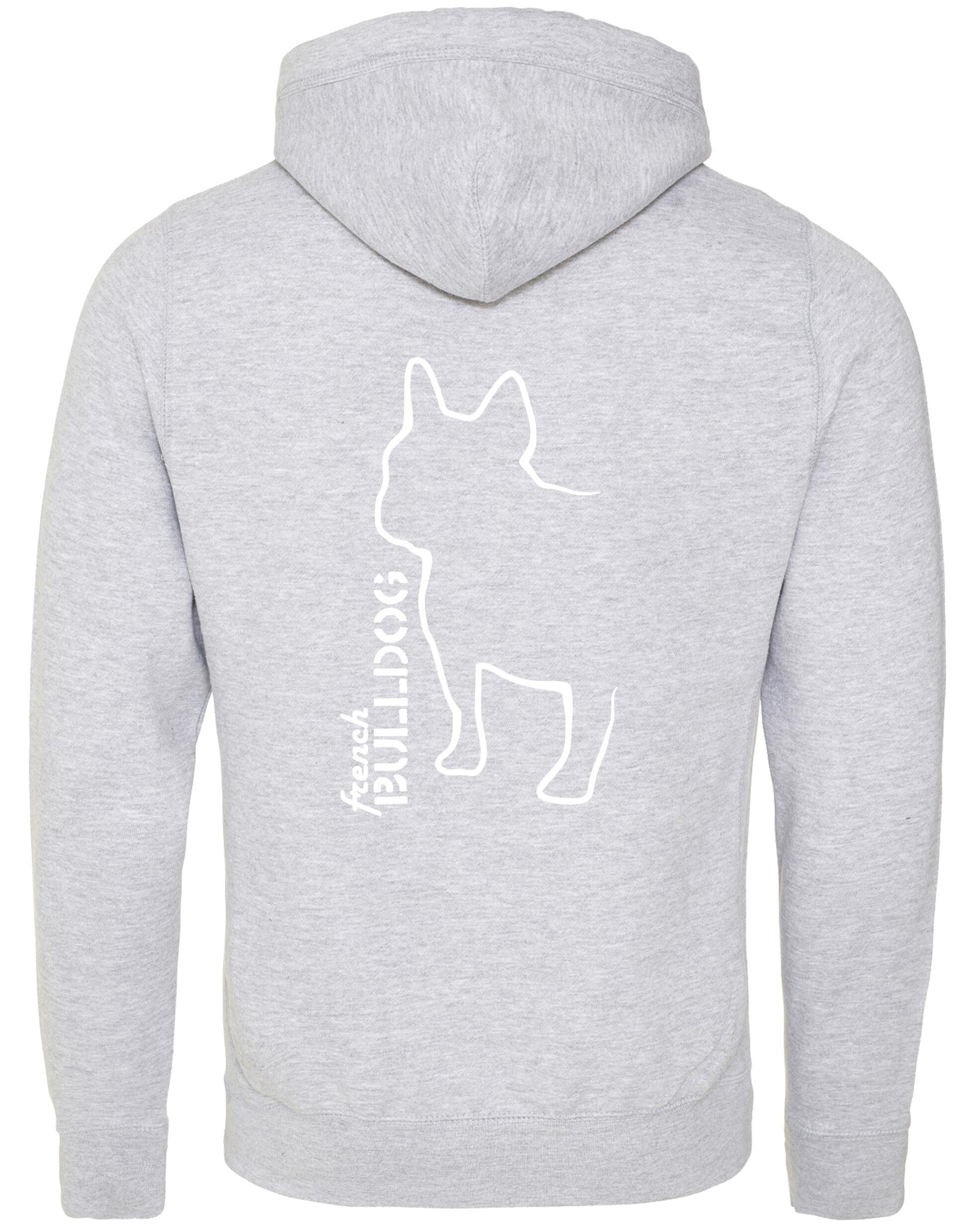 French Bulldog (Outline) Unisex Crossneck Pullover Hoodie – Stylish Comfort for Bulldog Enthusiasts