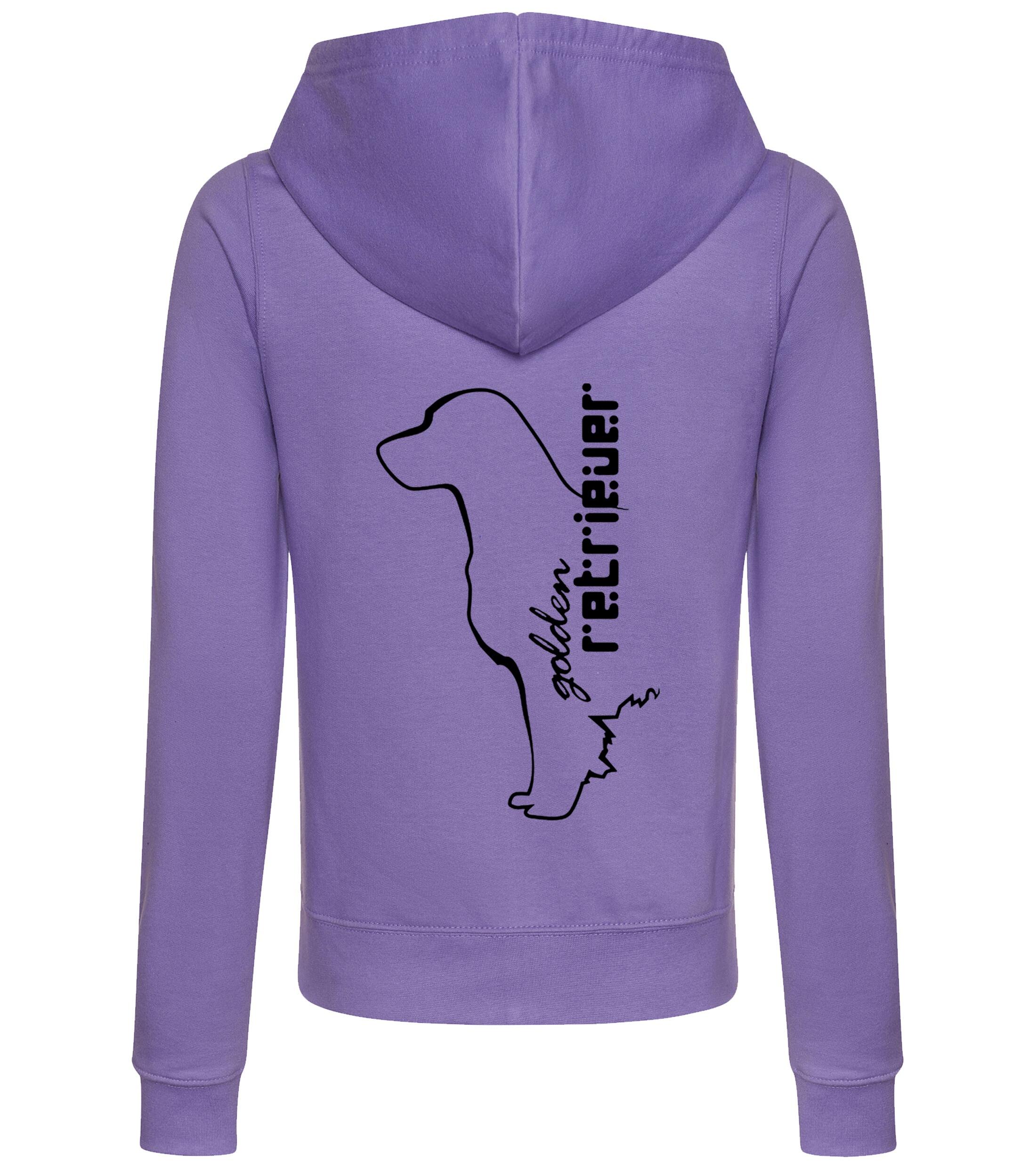 Women’s zipped hoodie featuring an exclusive Golden Retriever design, crafted from soft, breathable fabric with a flattering fit, cozy hood, and convenient full-zip closure, perfect for Golden Retriever enthusiasts.