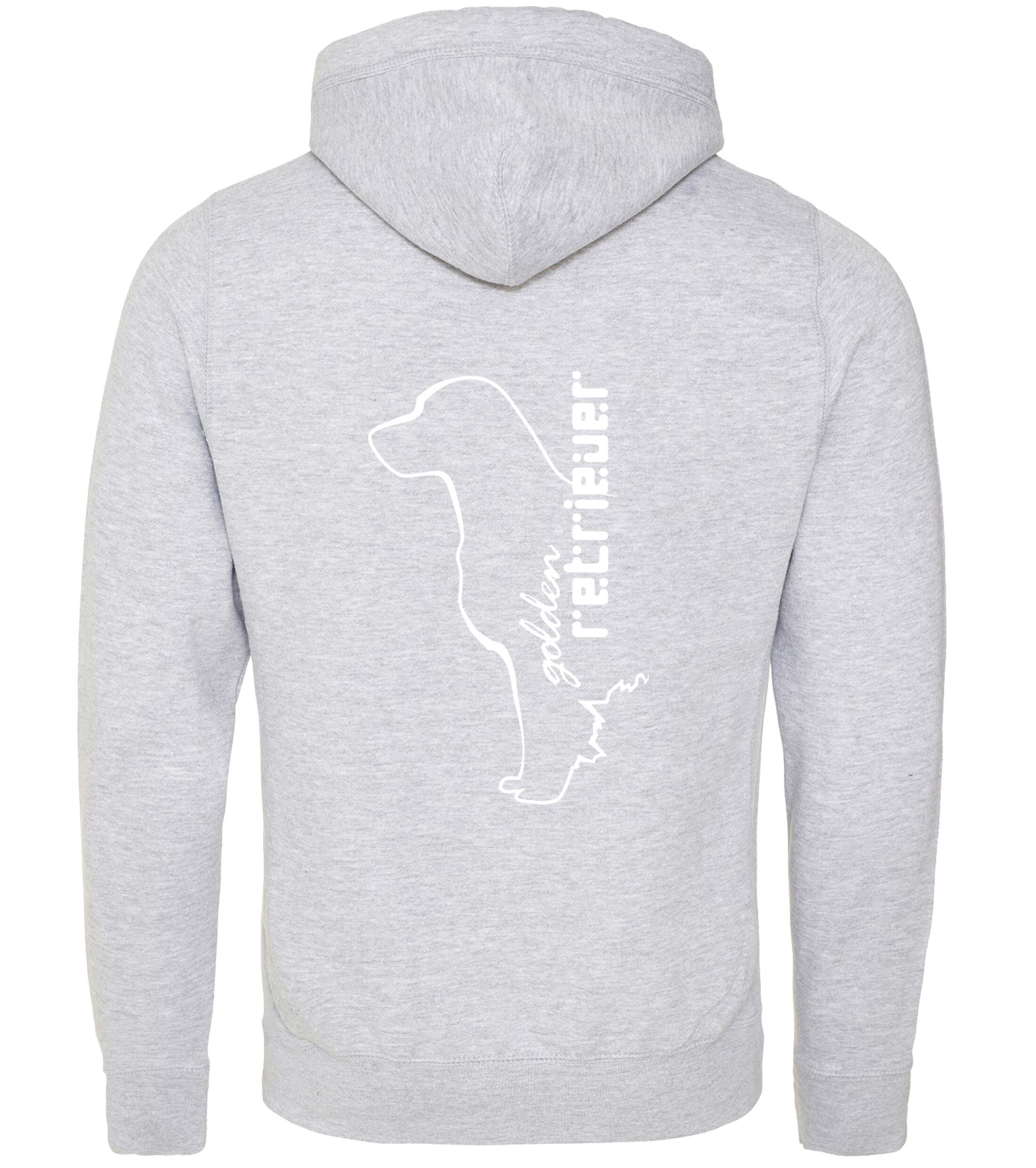 Golden Retriever crossneck pullover hoodie with a detailed breed design, heavy-blend fabric, brushed fleece interior, and a modern crossneck style, perfect for Golden Retriever enthusiasts.