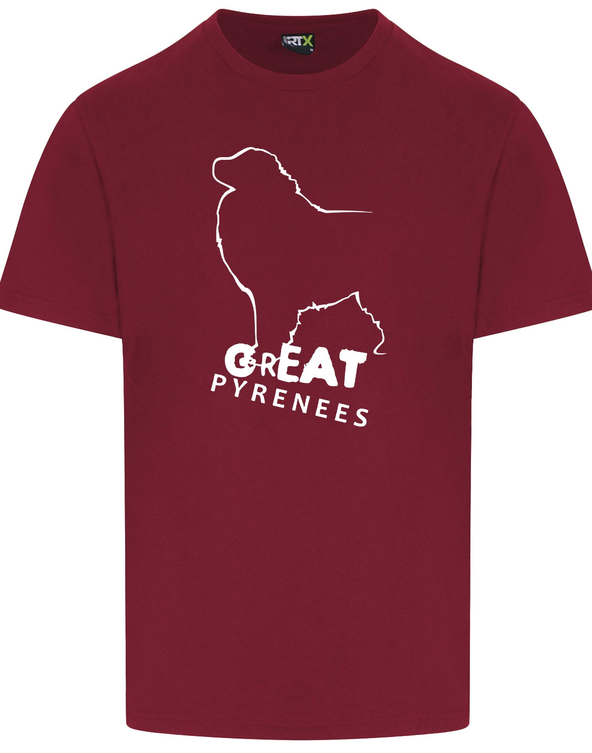 Unisex Roundneck T-shirt featuring a detailed Great Pyrenees design, crafted from breathable cotton with a relaxed fit for everyday comfort.