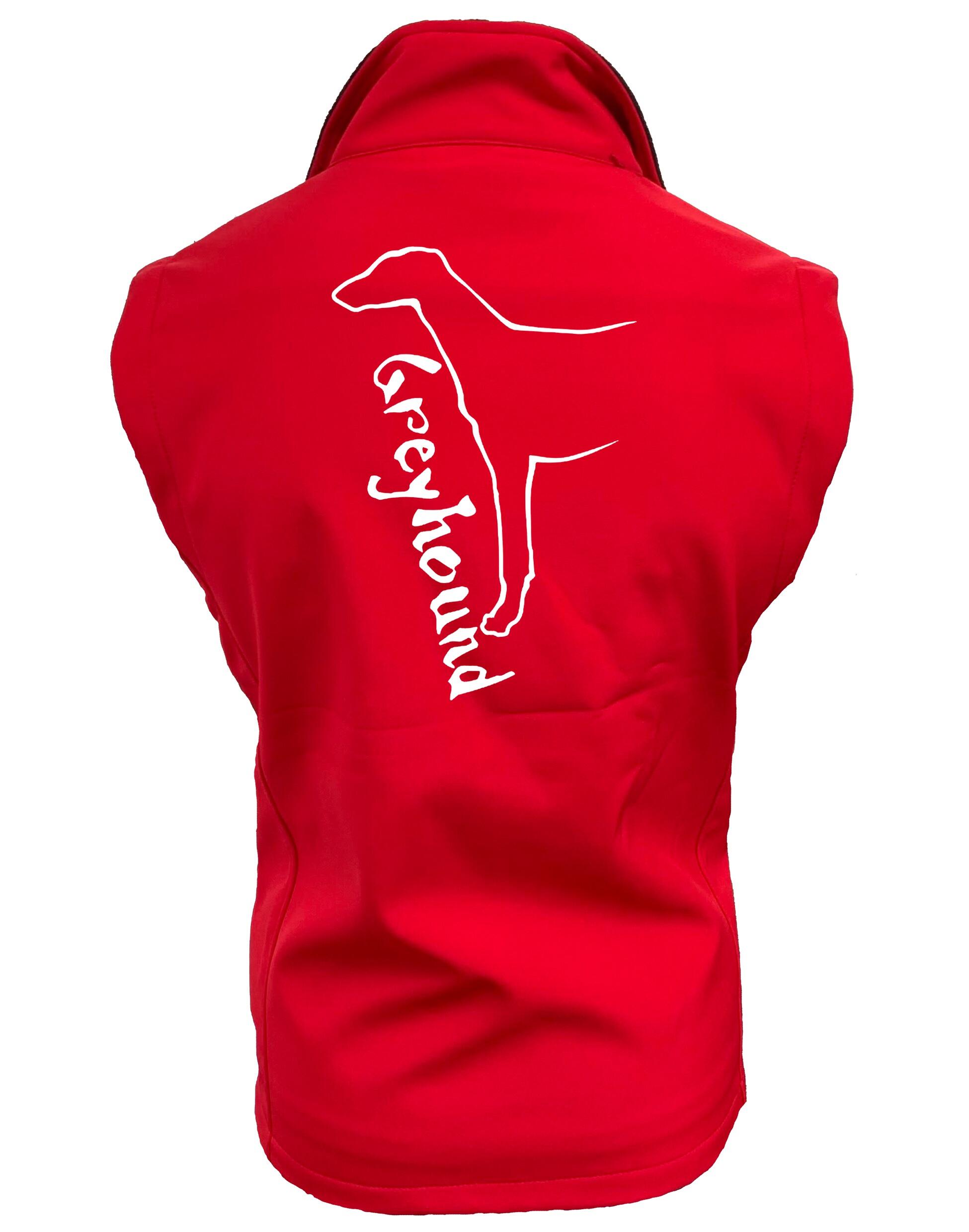 Women’s Softshell Gilet with a water-resistant finish, tailored fit, and exclusive Greyhound design, featuring customization options for a personalized touch.
