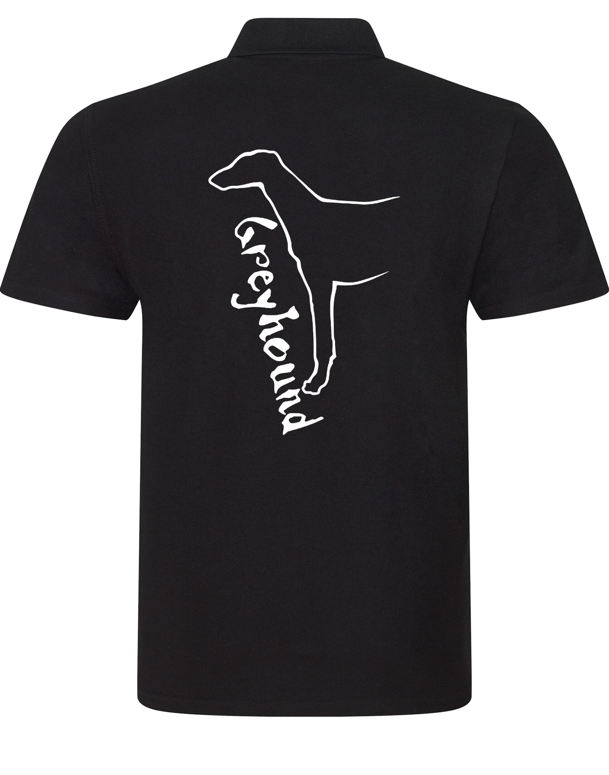 Unisex cotton polo with exclusive Greyhound design, featuring breathable fabric, a relaxed fit, and timeless style for dog lovers.