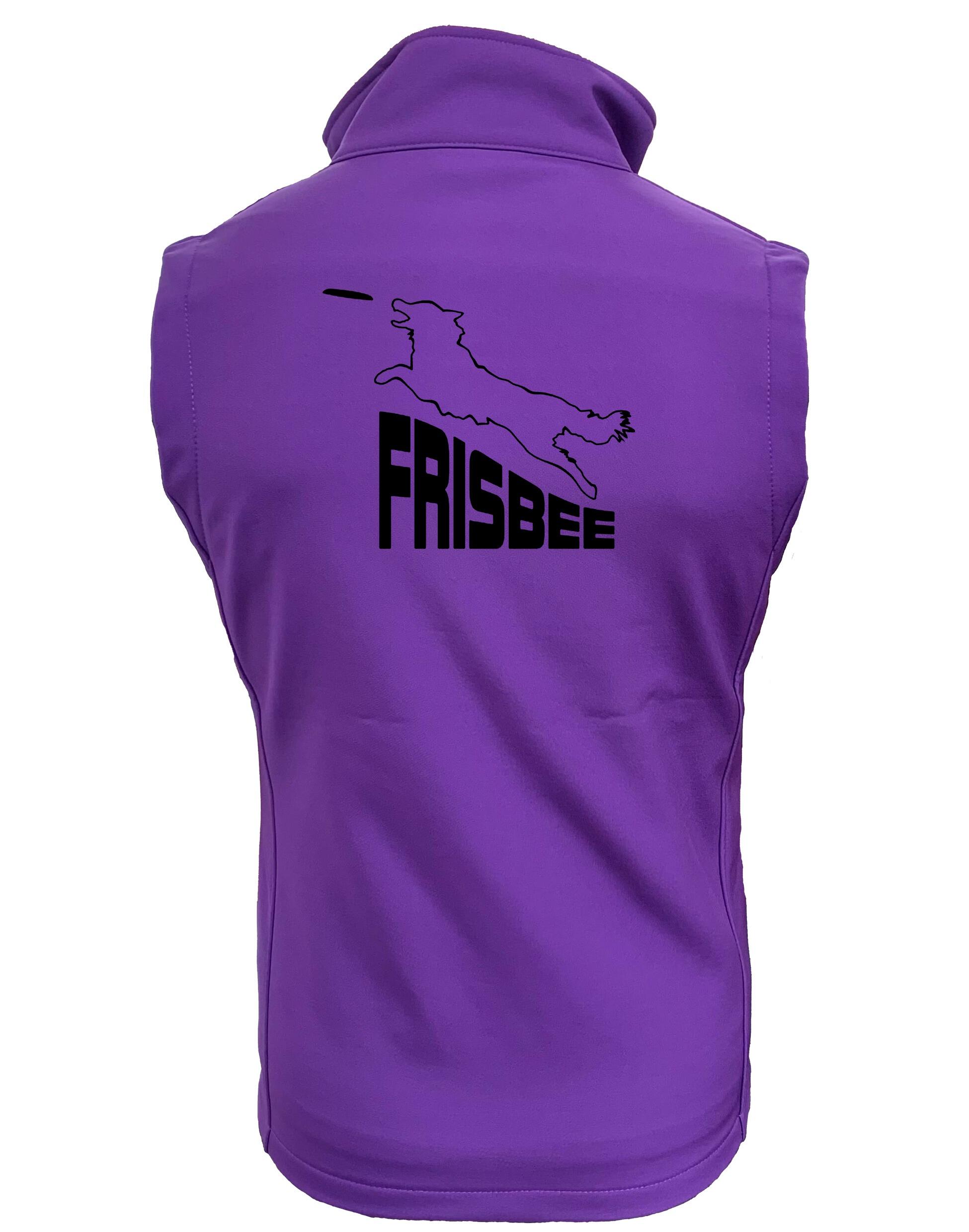 Frisbee Unisex Softshell Gilet – Lightweight, water-resistant gilet with fleece lining and exclusive Frisbee-themed artwork, designed for all genders to combine style and functionality.