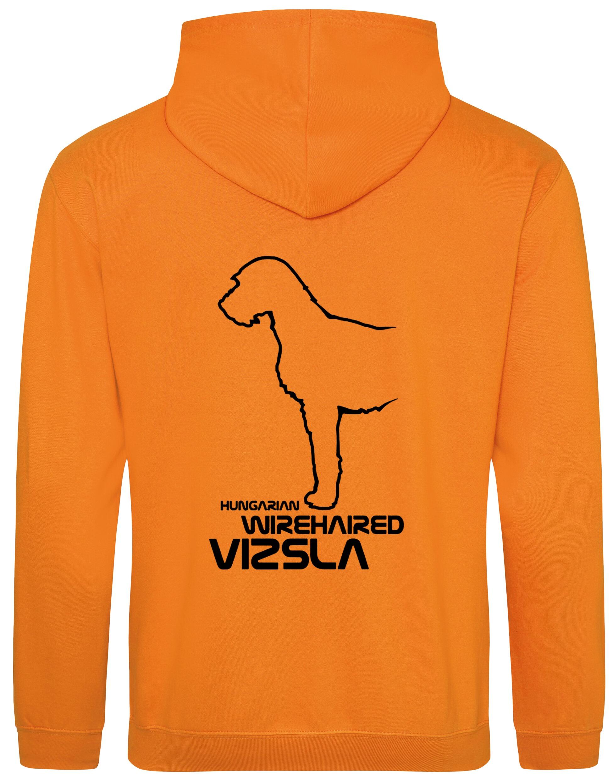 Hungarian Wirehaired Vizsla Design Pullover Hoodie with exclusive artwork, cozy fleece lining, and customizable options for breed lovers.