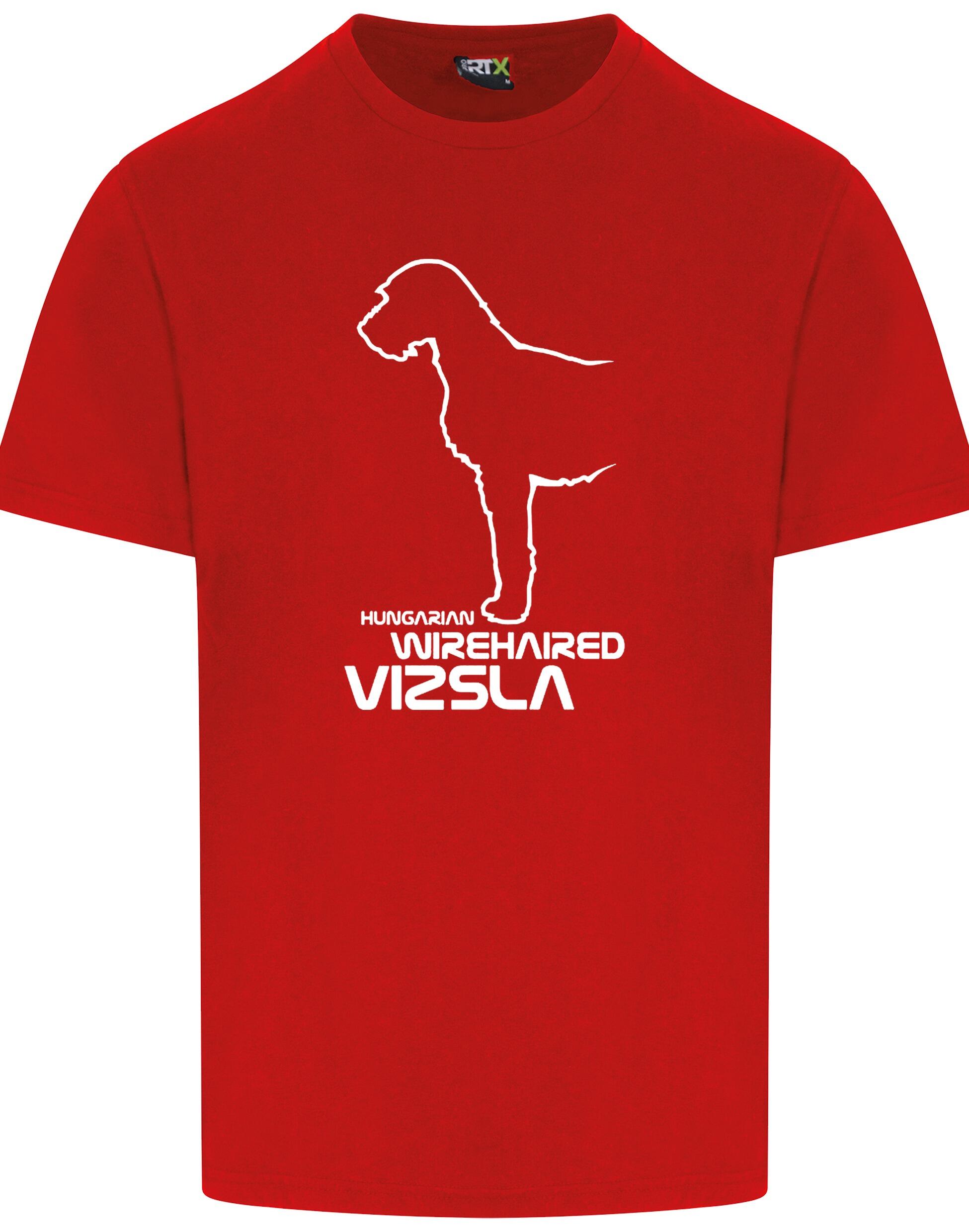 Hungarian Wirehaired Vizsla Unisex Roundneck T-shirt featuring exclusive breed design and premium cotton fabric for comfort.