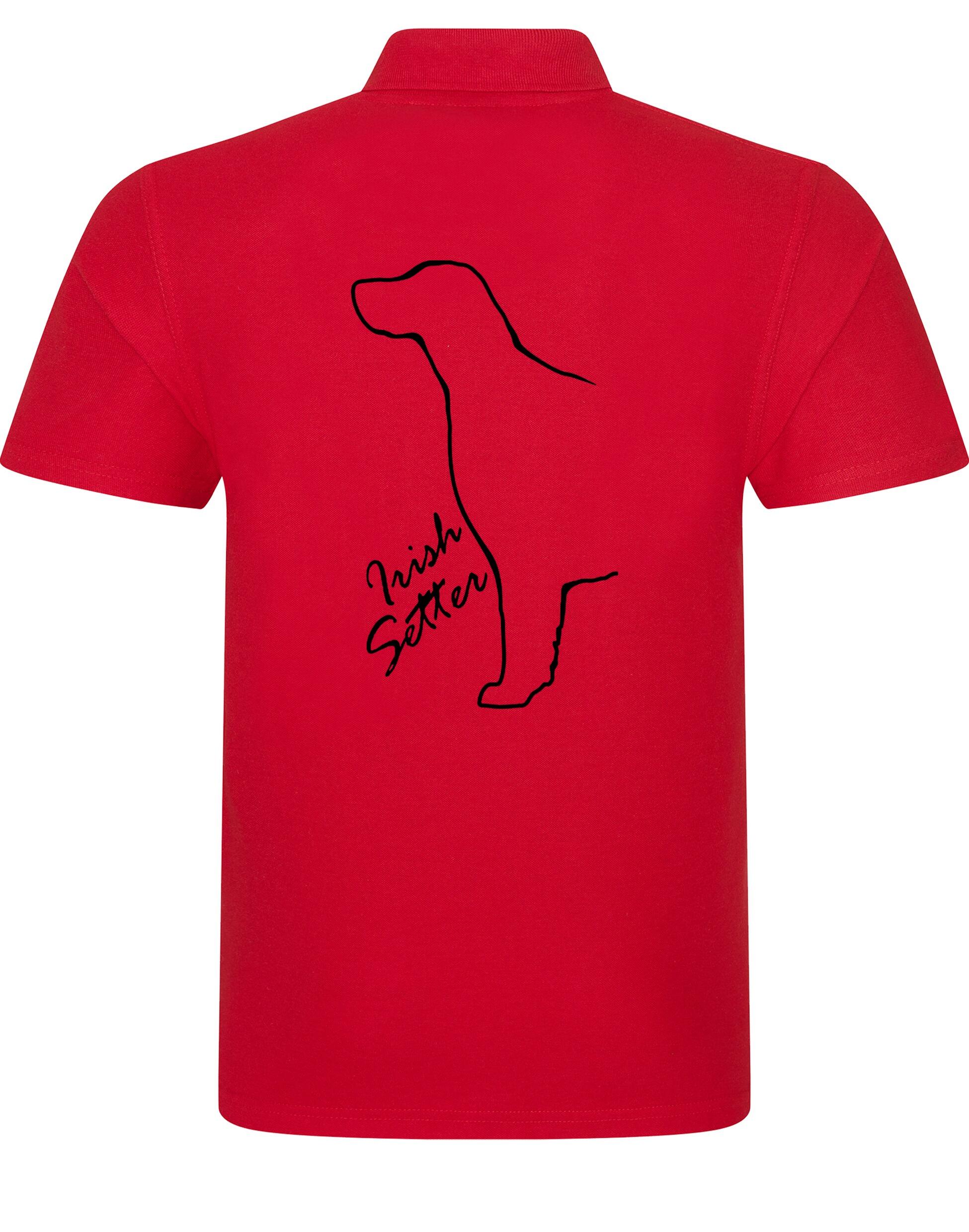Irish Setter Unisex Cotton Polo with exclusive breed design, offering comfort and style for all-day wear.
