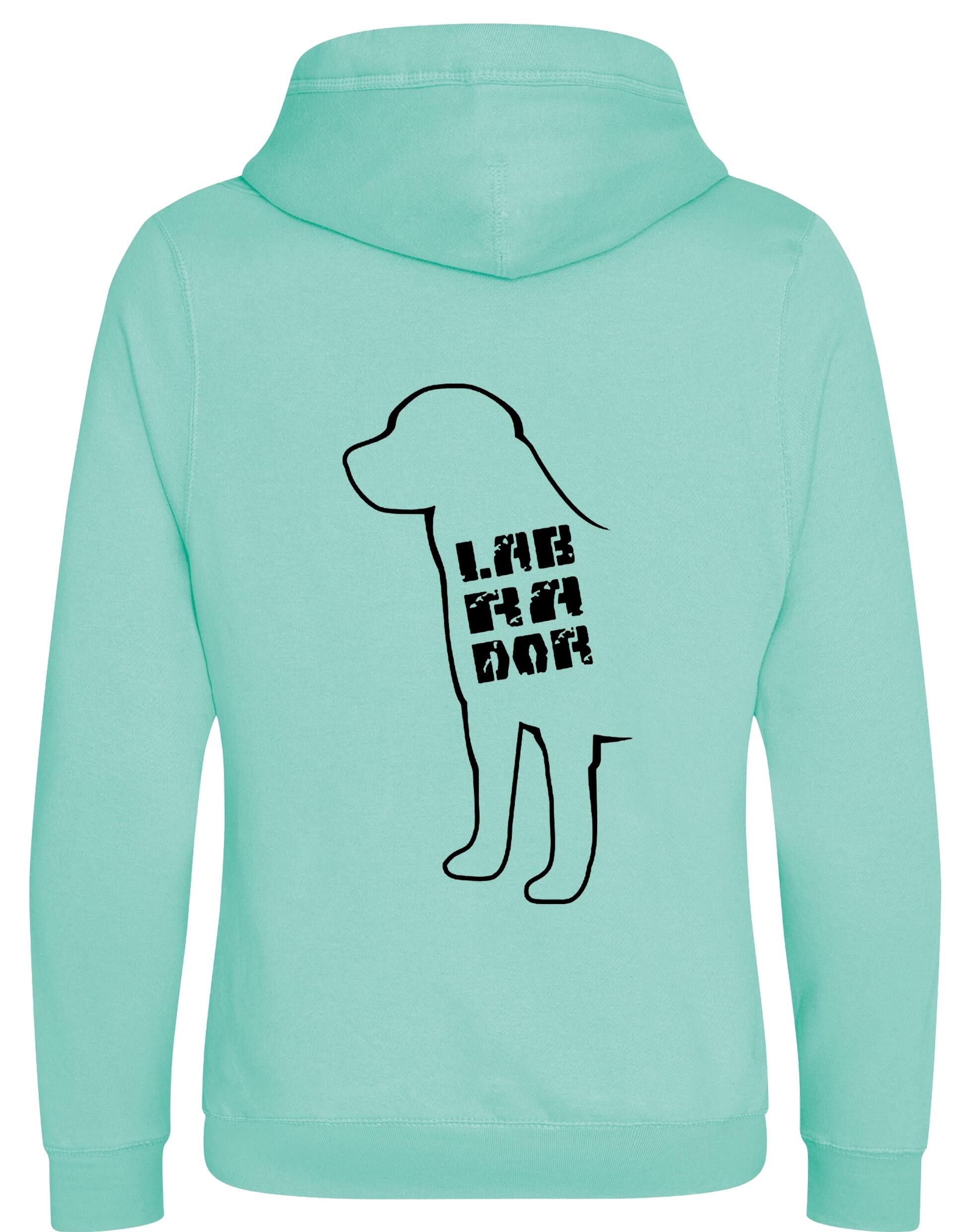 Labrador crossneck pullover hoodie featuring exclusive breed artwork, perfect for showcasing your Labrador pride with modern comfort.