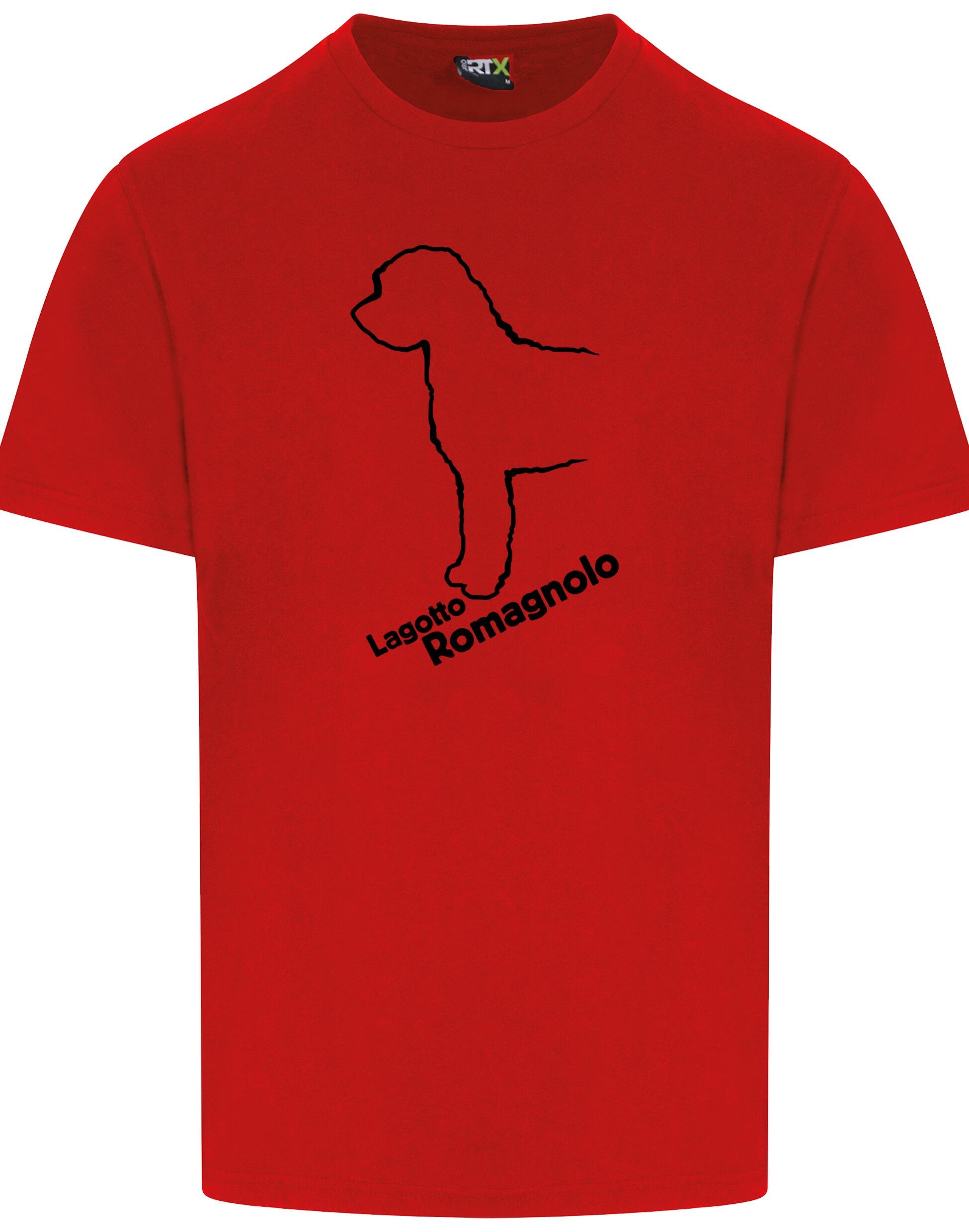 Lagotto Romagnolo Unisex Roundneck T-shirt featuring exclusive breed artwork, soft cotton fabric, and a relaxed fit.