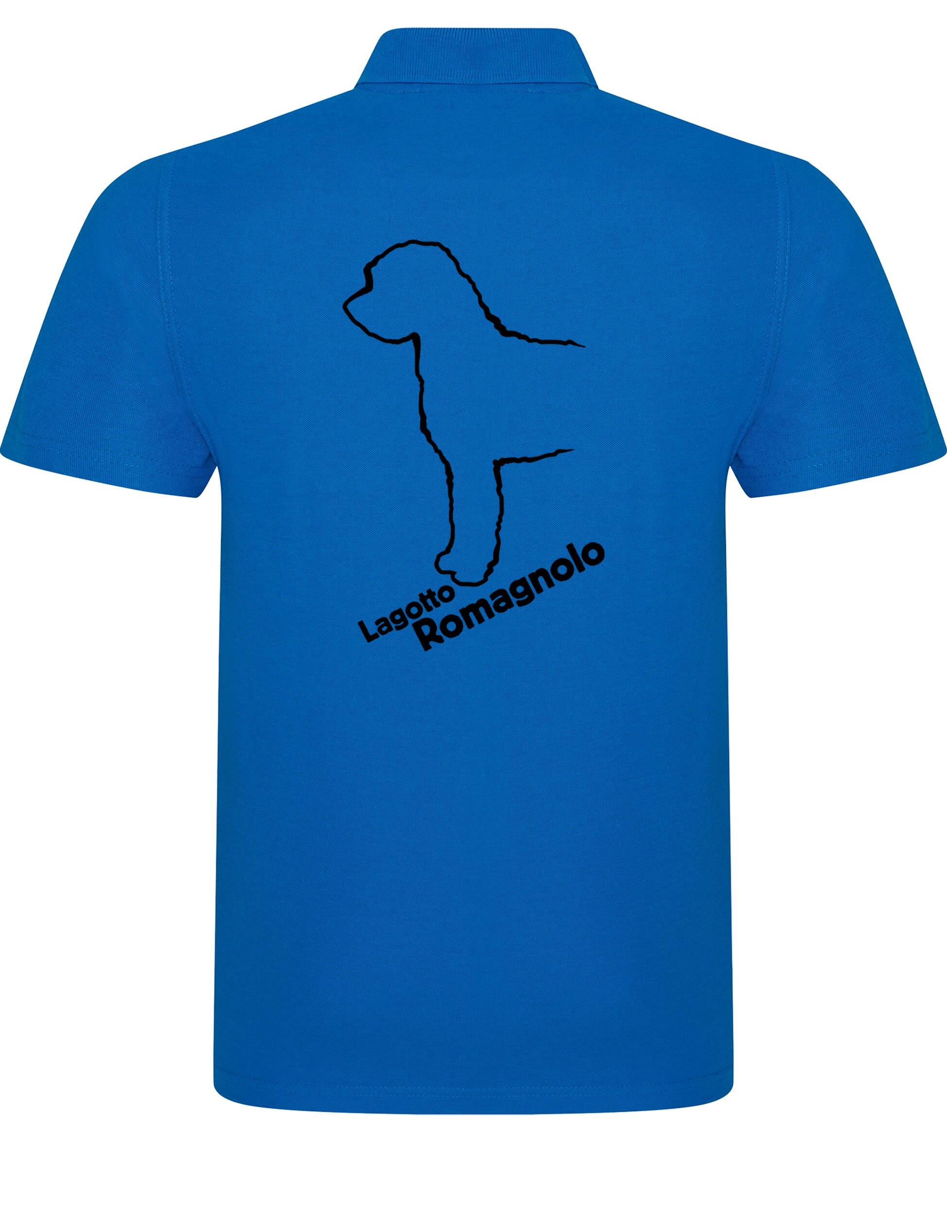 Unisex Cotton Polo with Lagotto Romagnolo design featuring vibrant breed artwork and a relaxed fit.