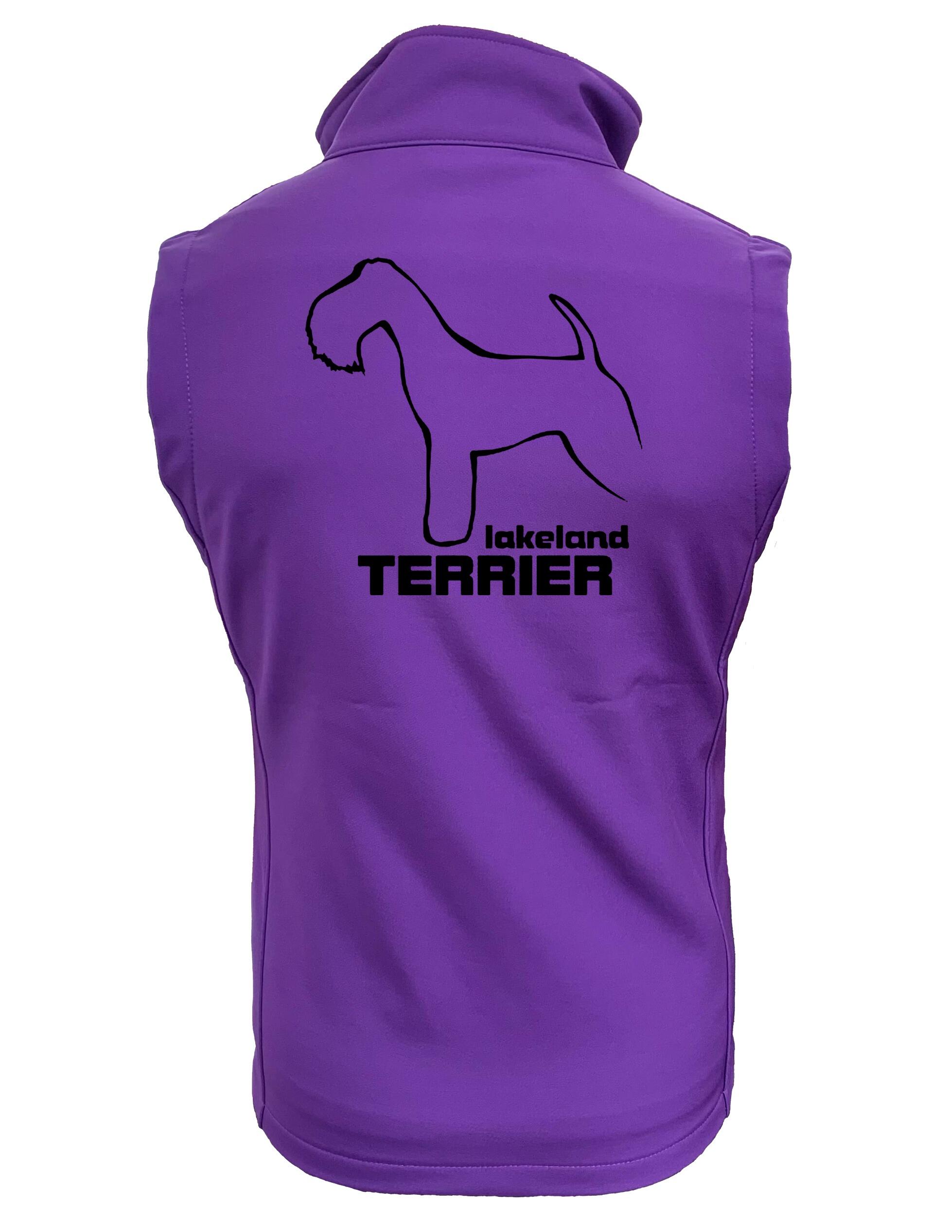Women’s Softshell Jacket featuring a Lakeland Terrier design with water-resistant fabric and fleece lining for warmth and style.