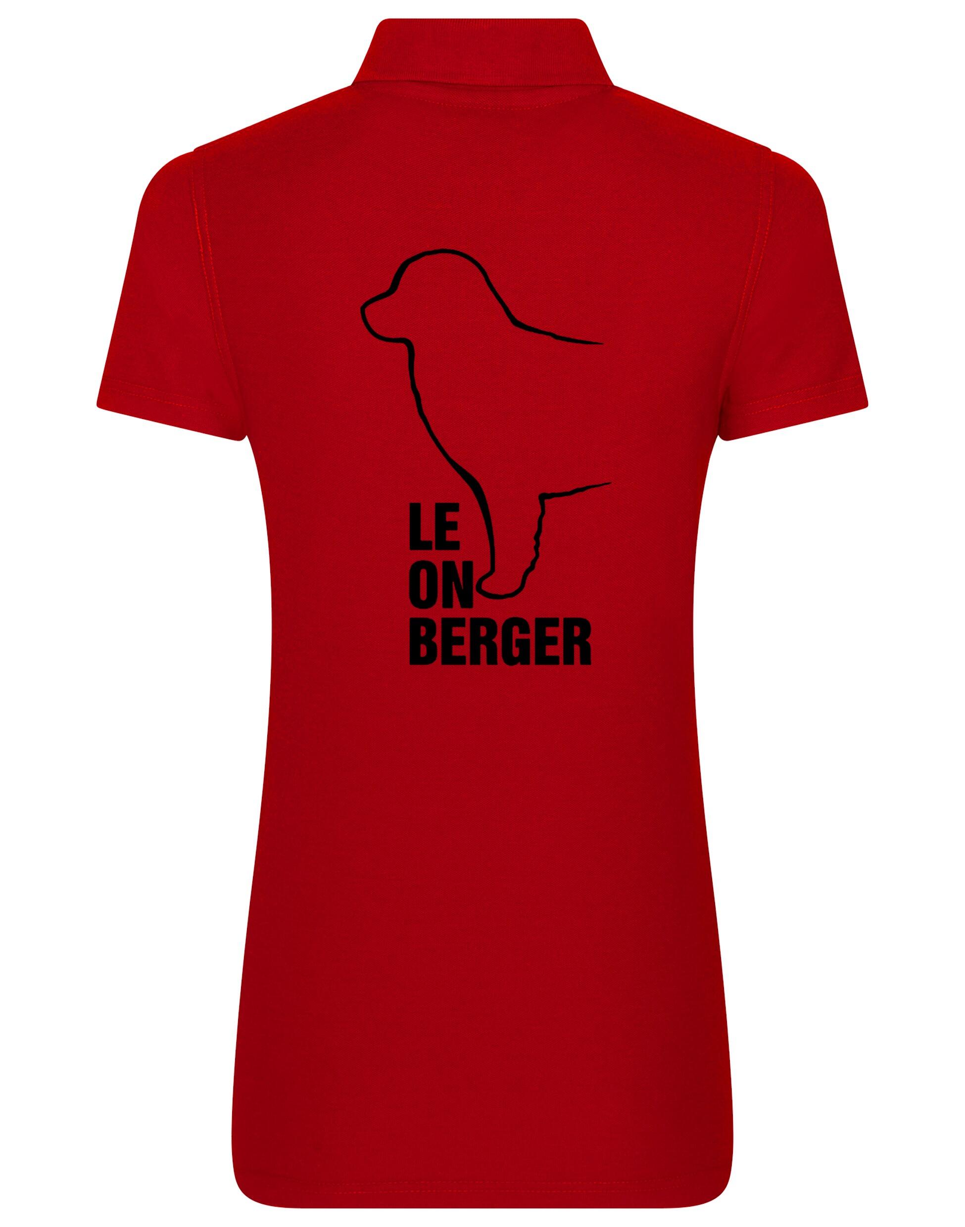 Leonberger Women’s Cotton Polo with breed design on the back, lightweight cotton fabric, and feminine fit.