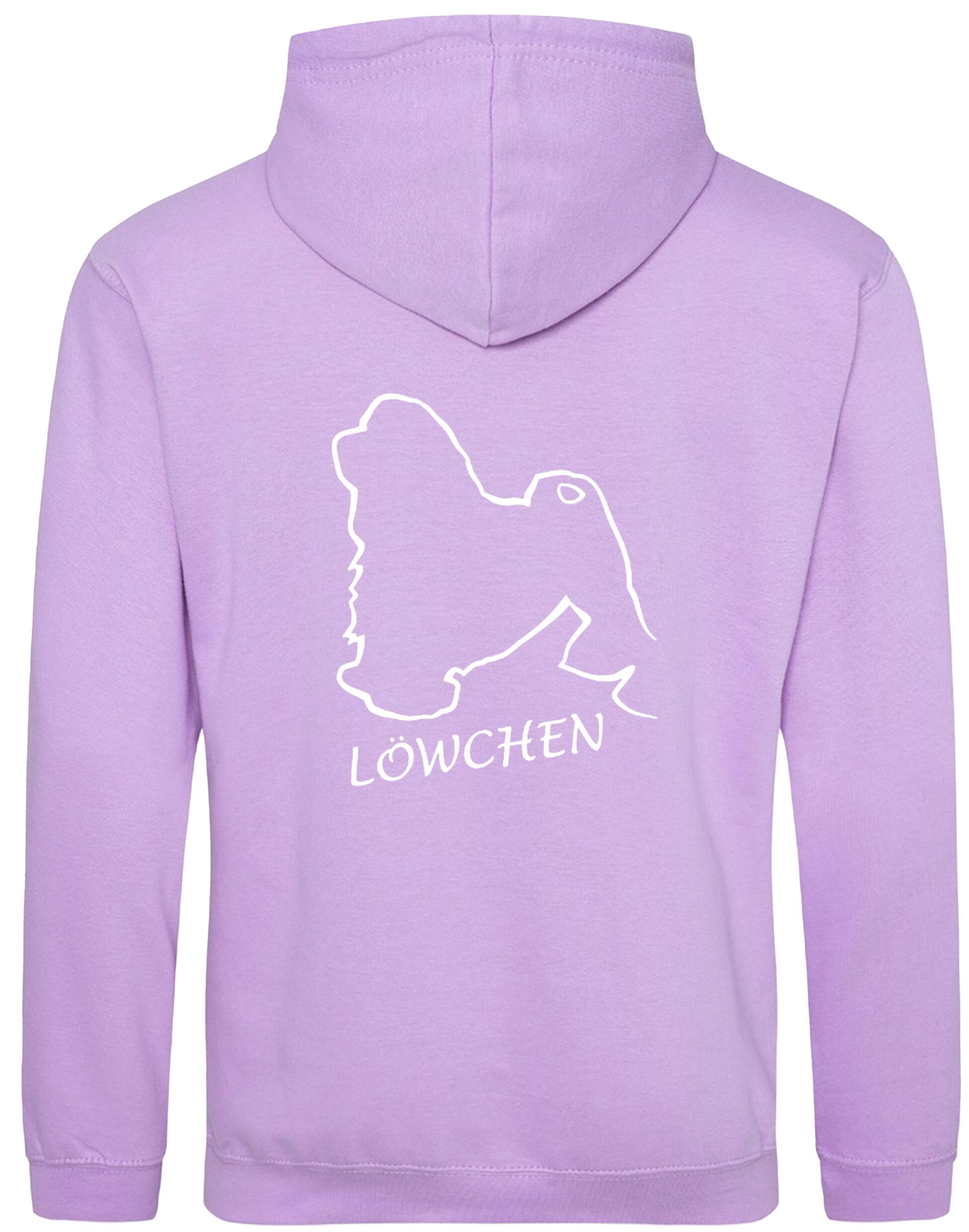 Lowchen Design Pullover Hoodie with fleece lining and exclusive breed artwork.