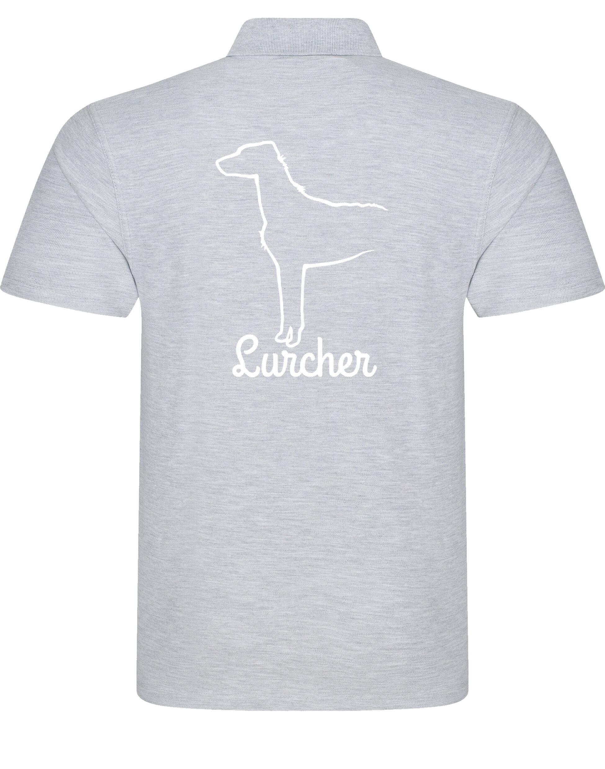 Lurcher Unisex Cotton Polo featuring exclusive breed design and soft cotton fabric.