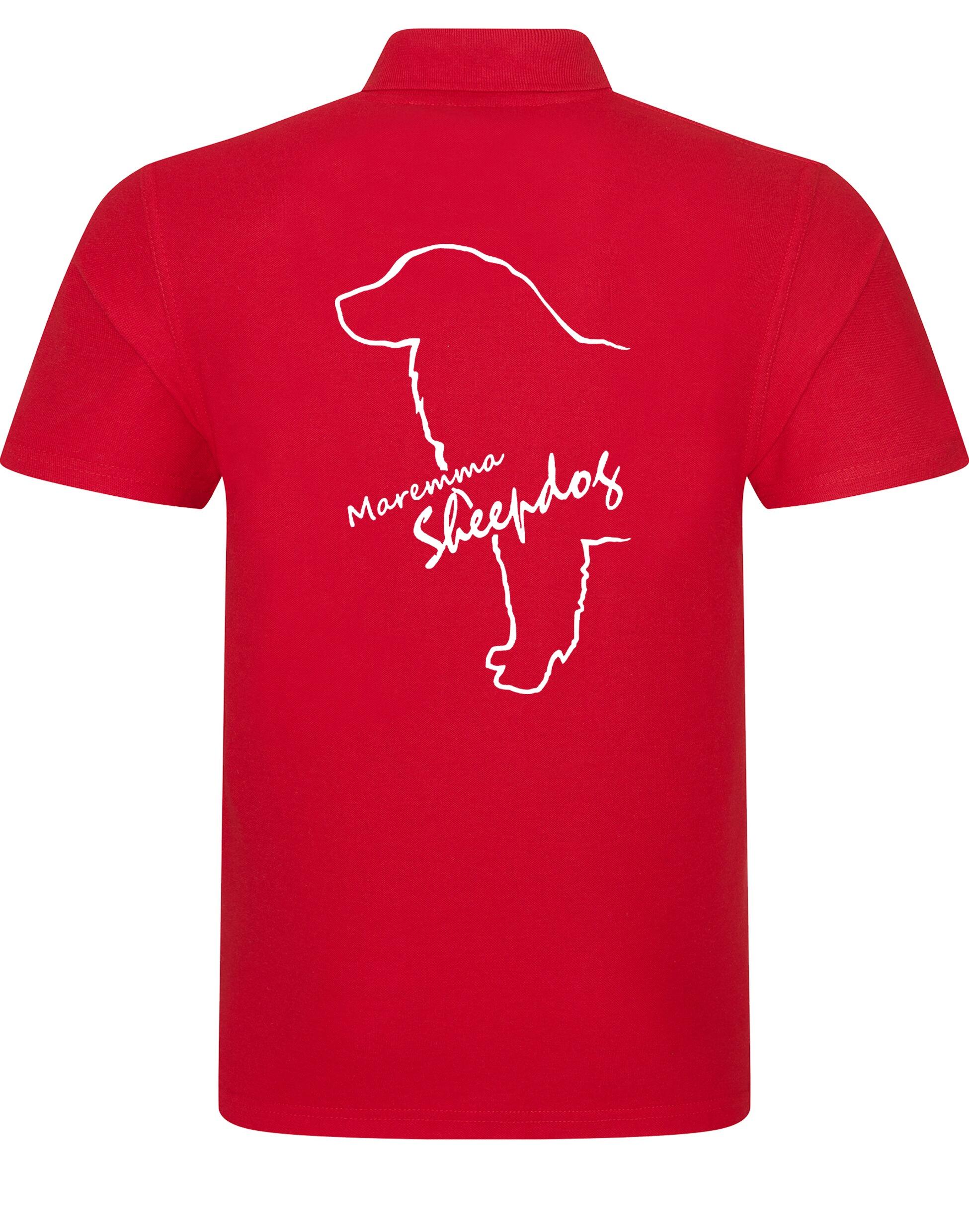 Maremma Sheepdog Unisex Cotton Polo with exclusive breed design, soft cotton fabric, and relaxed fit for all-day comfort.