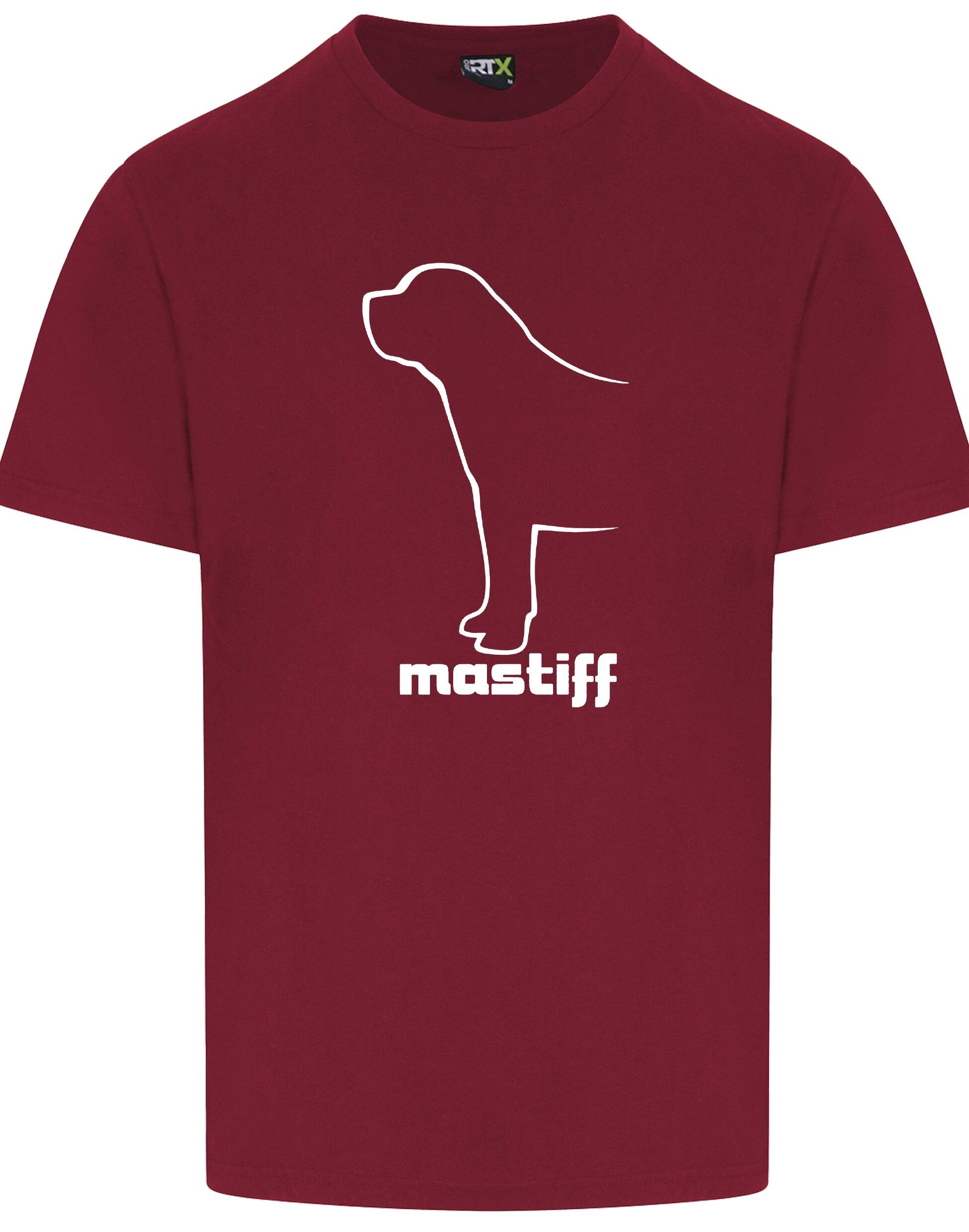 Mastiff Roundneck T-shirt featuring exclusive breed artwork, made from premium cotton for comfort and style.