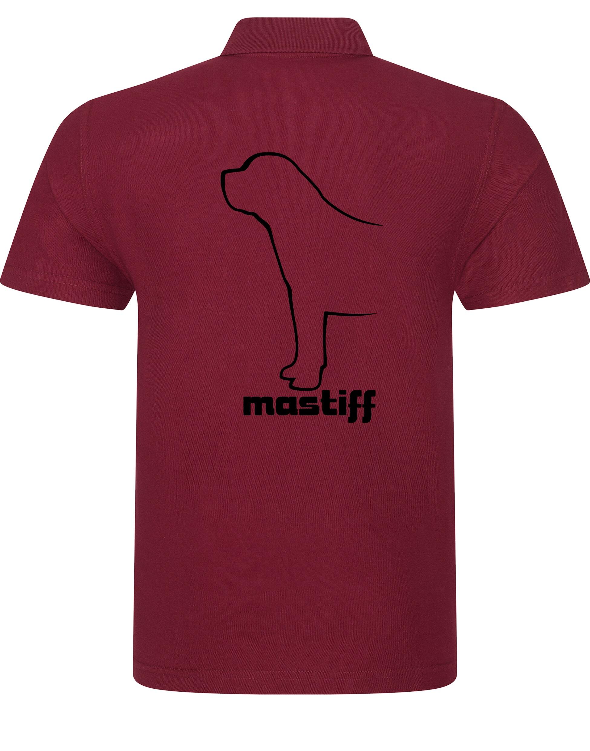 Mastiff Unisex Cotton Polo featuring exclusive breed artwork, crafted from lightweight breathable cotton for comfort and style.