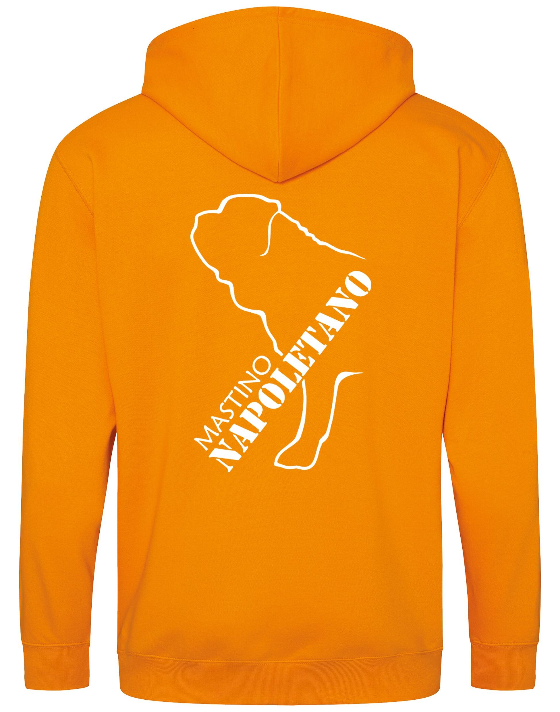 Mastino Napoletano Zipped Hoodie featuring exclusive breed artwork, customisation options, and a durable, fleece-lined design for ultimate comfort and style.