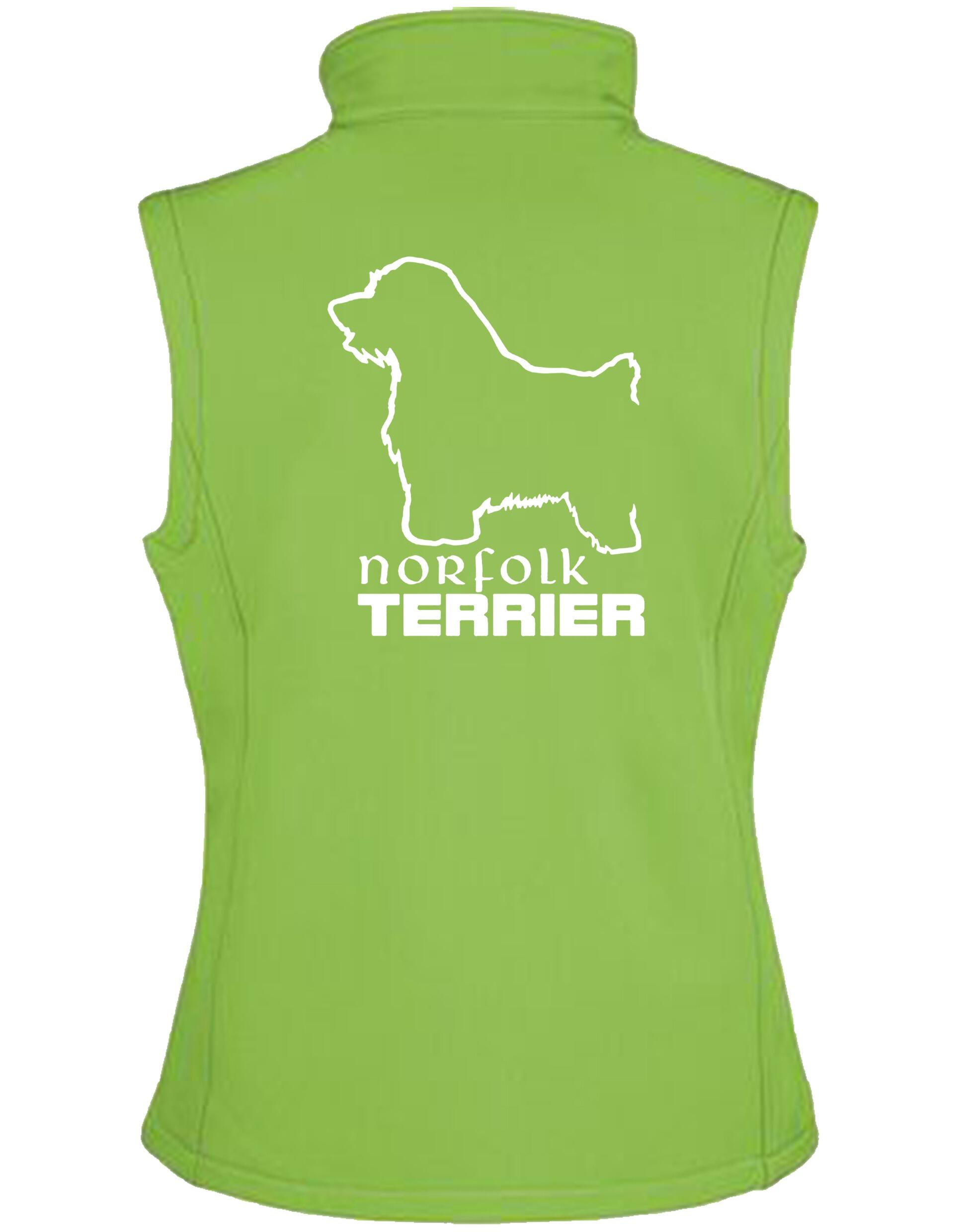Women’s Softshell Jacket featuring exclusive Norfolk Terrier breed artwork, crafted with water-resistant fabric and a fleece lining for warmth, perfect for dog shows, outdoor adventures, and everyday wear.